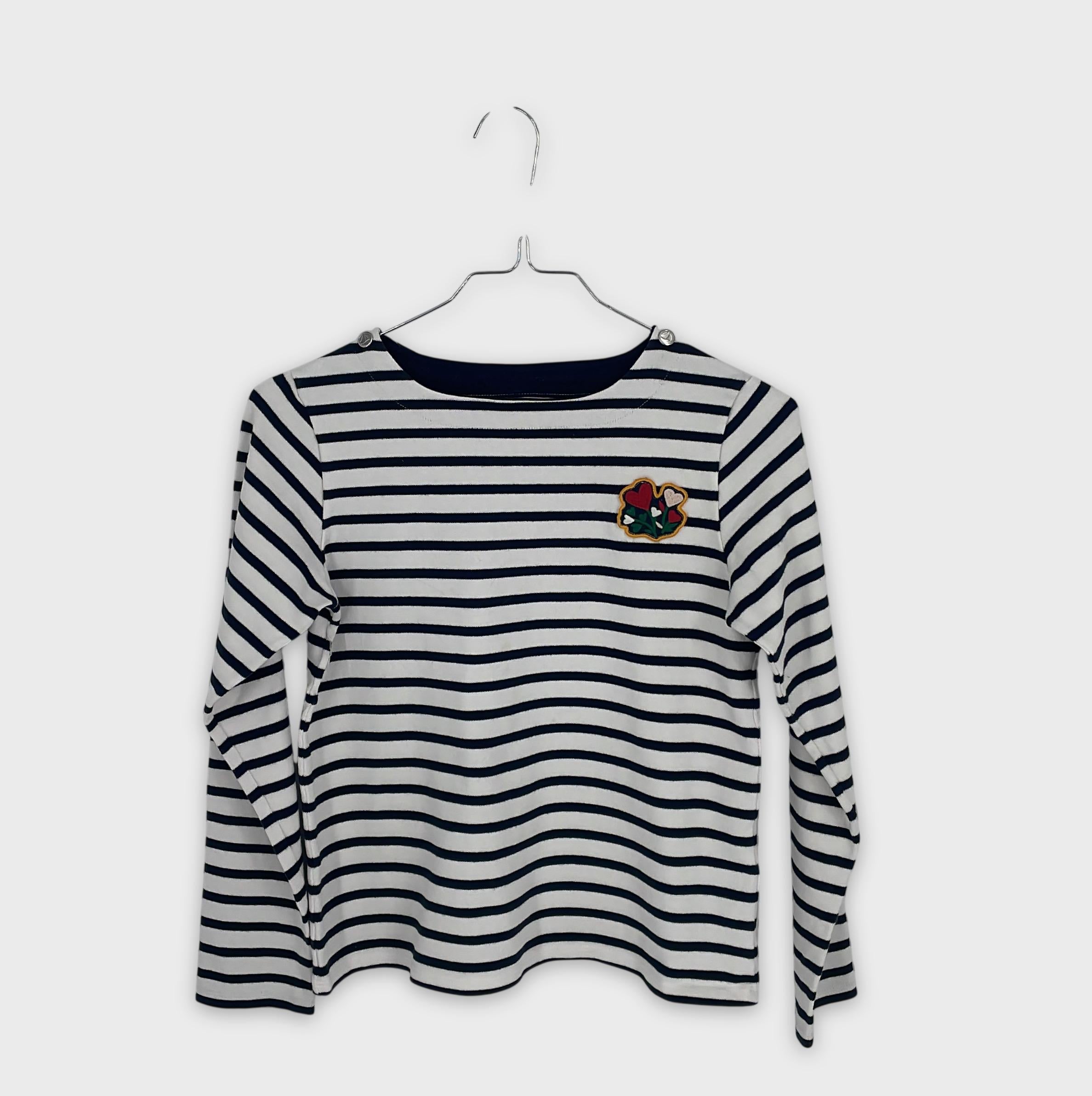 0-Petit Bateau - T-shirt manches longues rayé - 12 ans