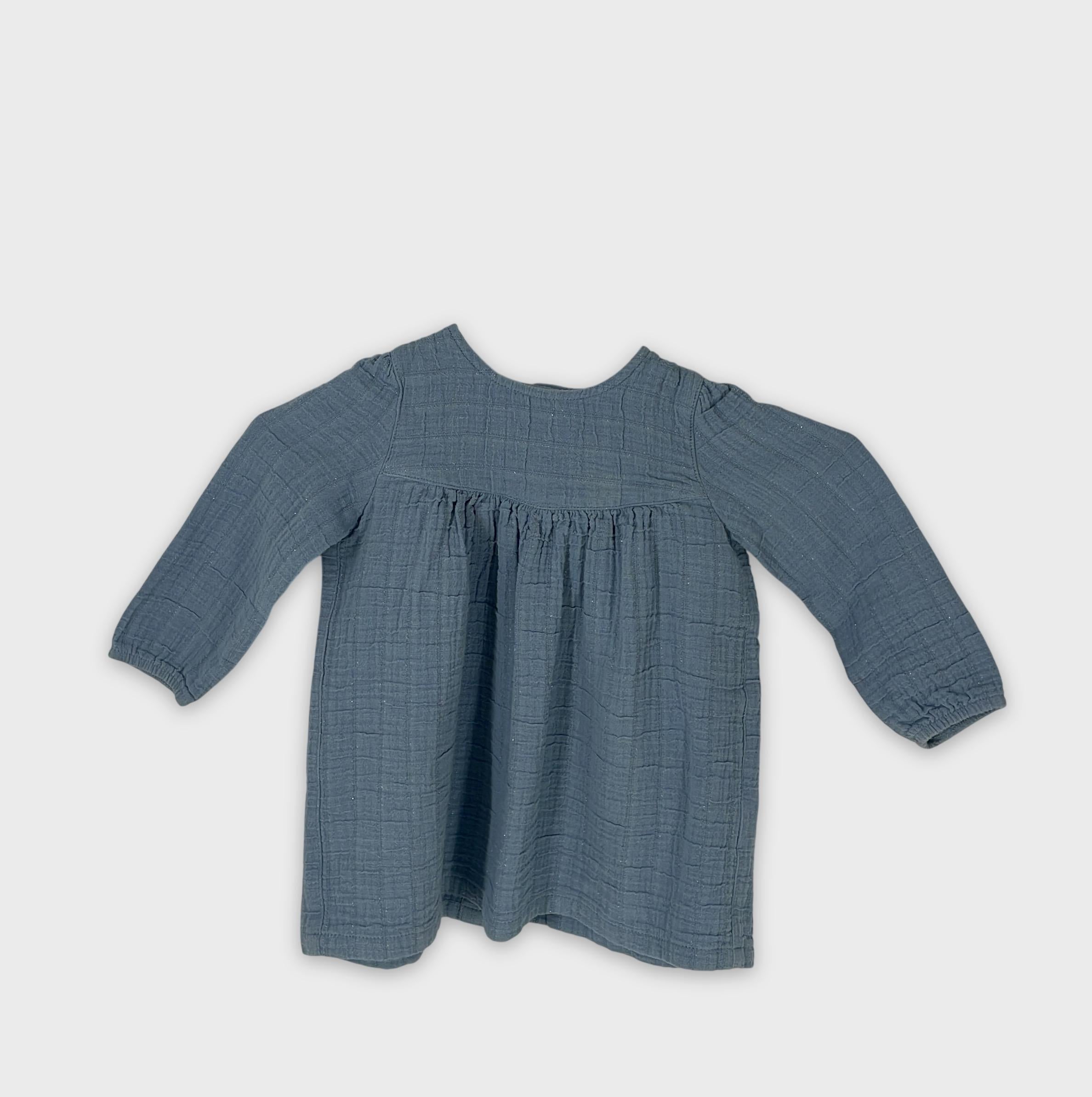 0-P'TIT FILOU - Blouse en gaze de coton - 12M