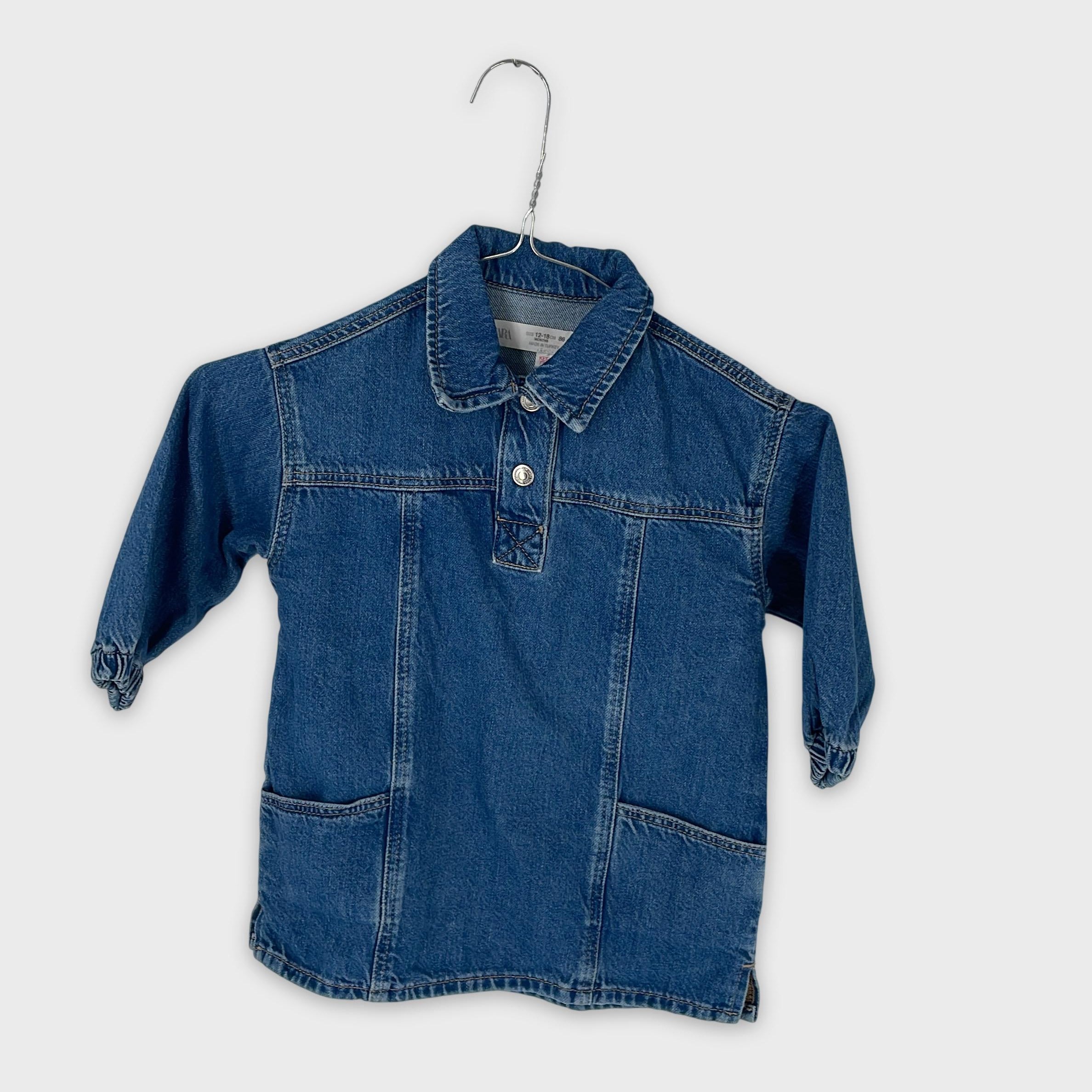 0-ZARA - Robe chemise en jean - 12-18 mois