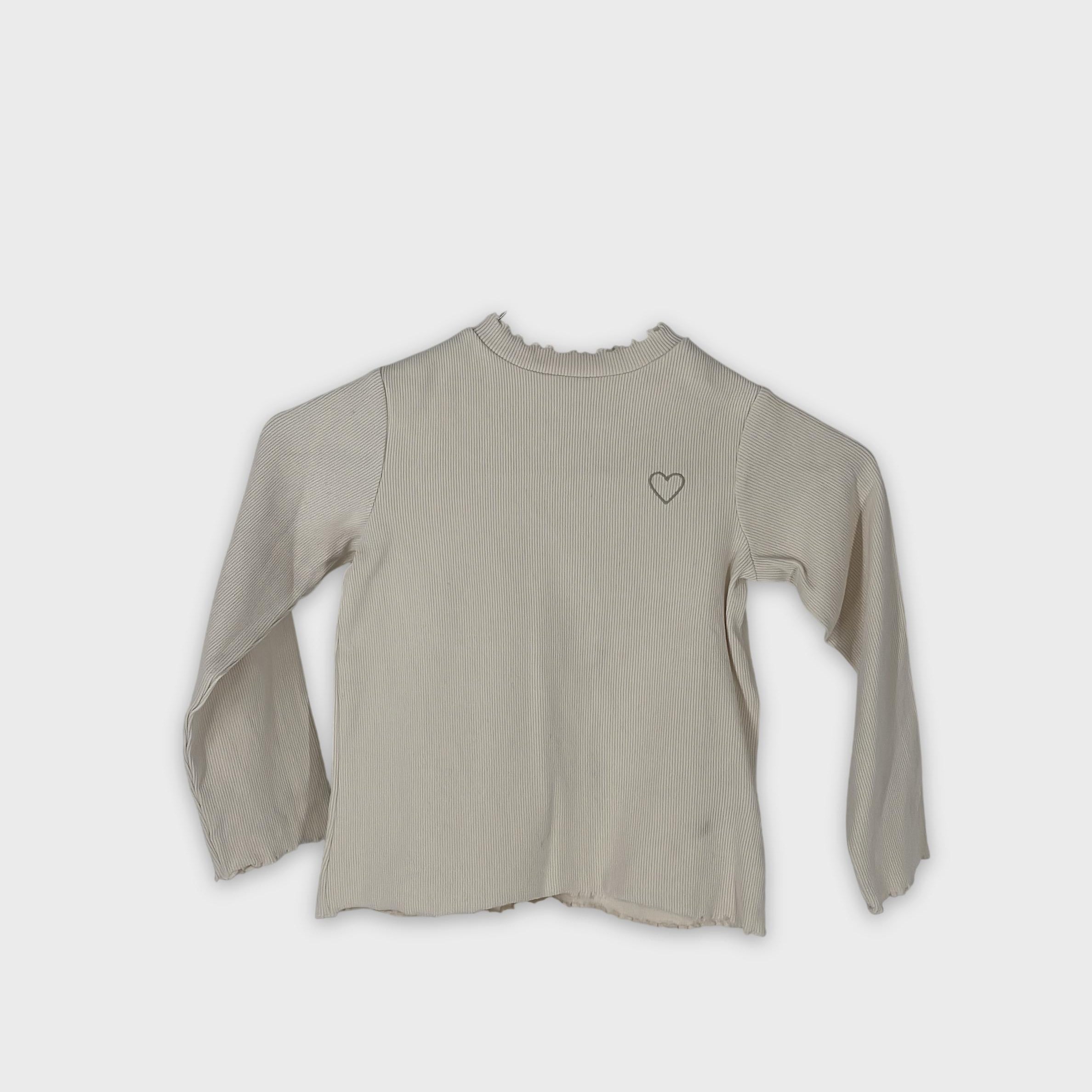 0-Zara - T-shirt manches longues côtelé - 6 ans (116 cm)
