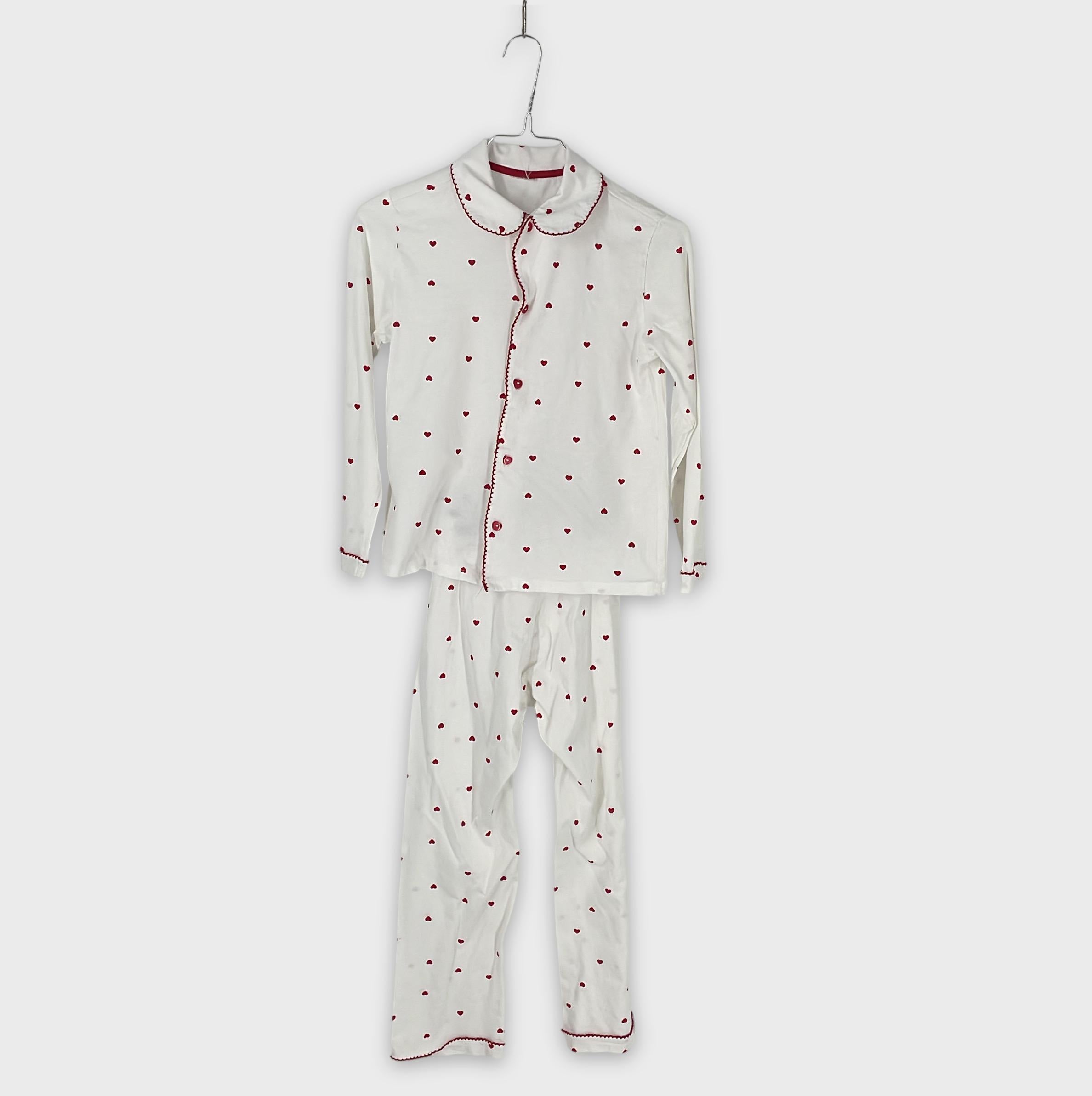 0-Pyjama Cœur - Blanc & Rouge - Taille Inconnue