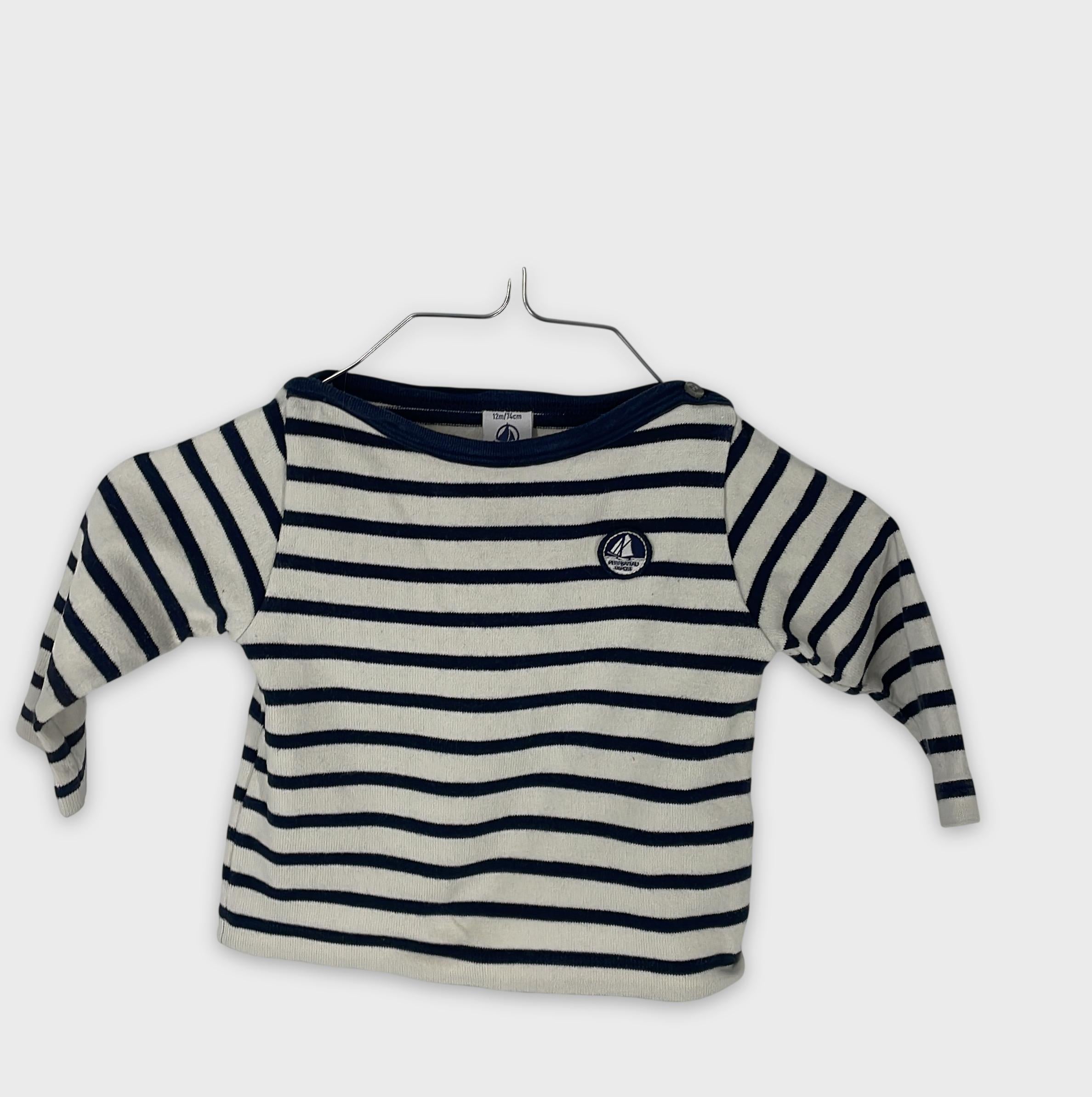 0-Petit Bateau - Pull Marin - 12m/74cm