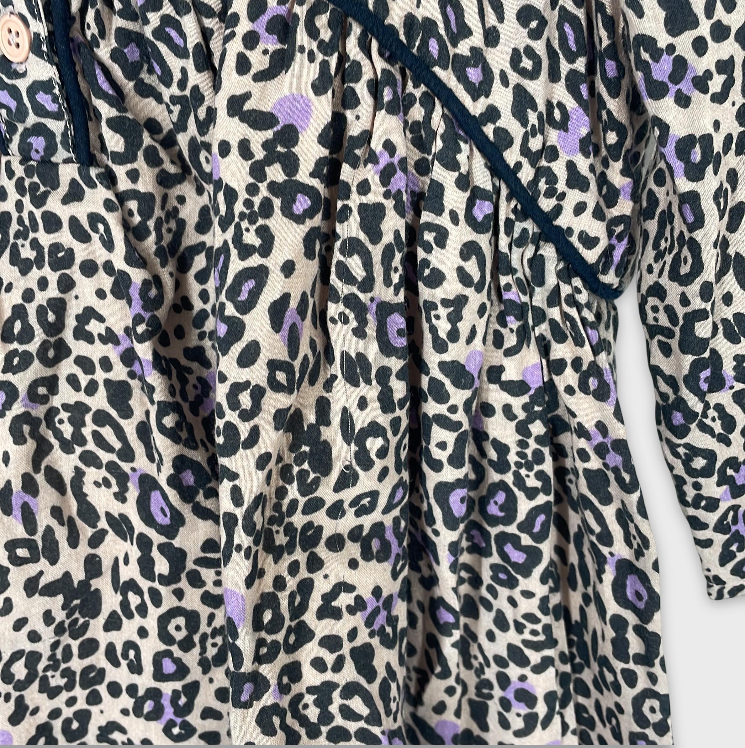 0-Inconnu - Haut de Pyjama Imprimé Léopard Violet - Taille Inconnue