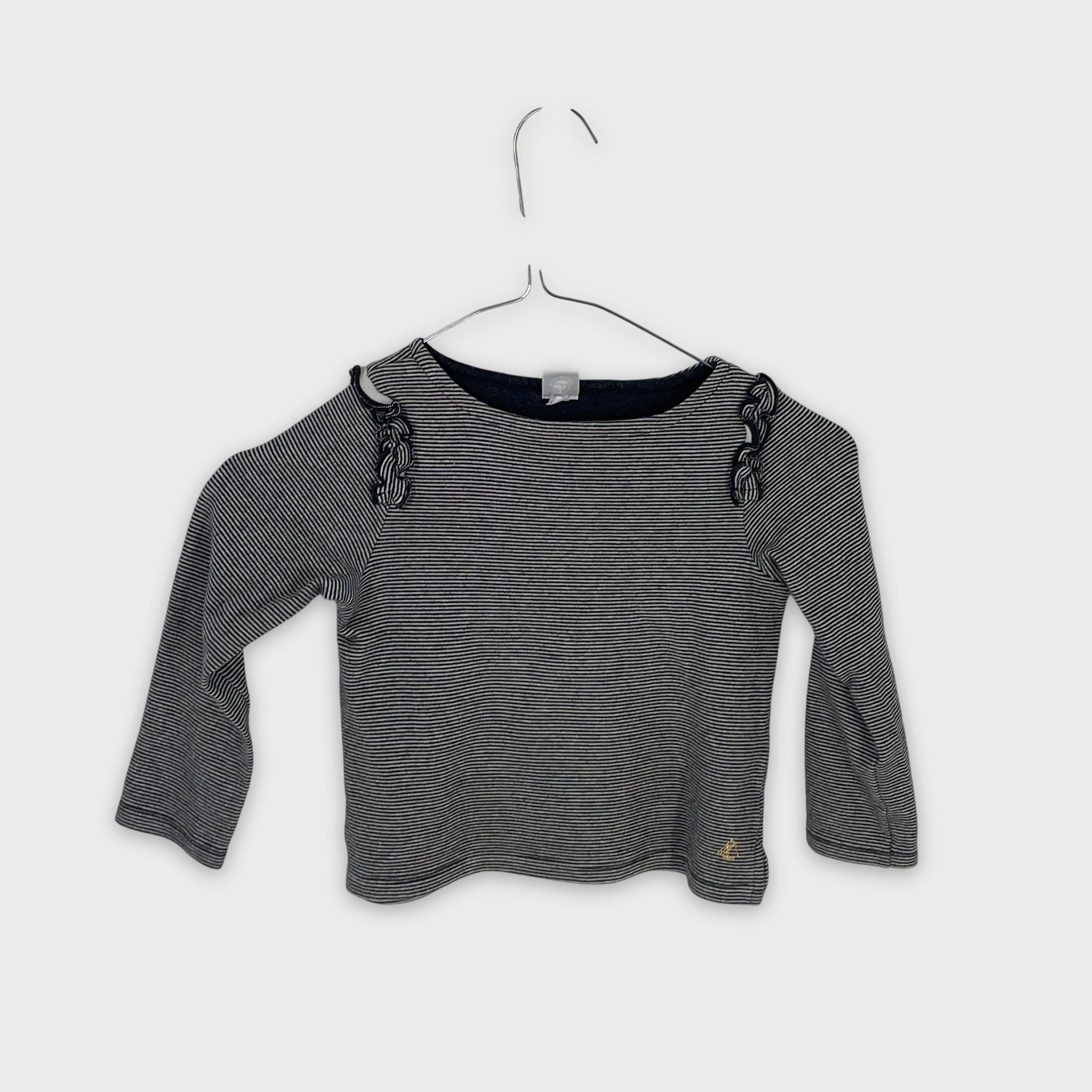 0-👕 Petit Bateau - T-shirt rayé à manches longues - 4 ans