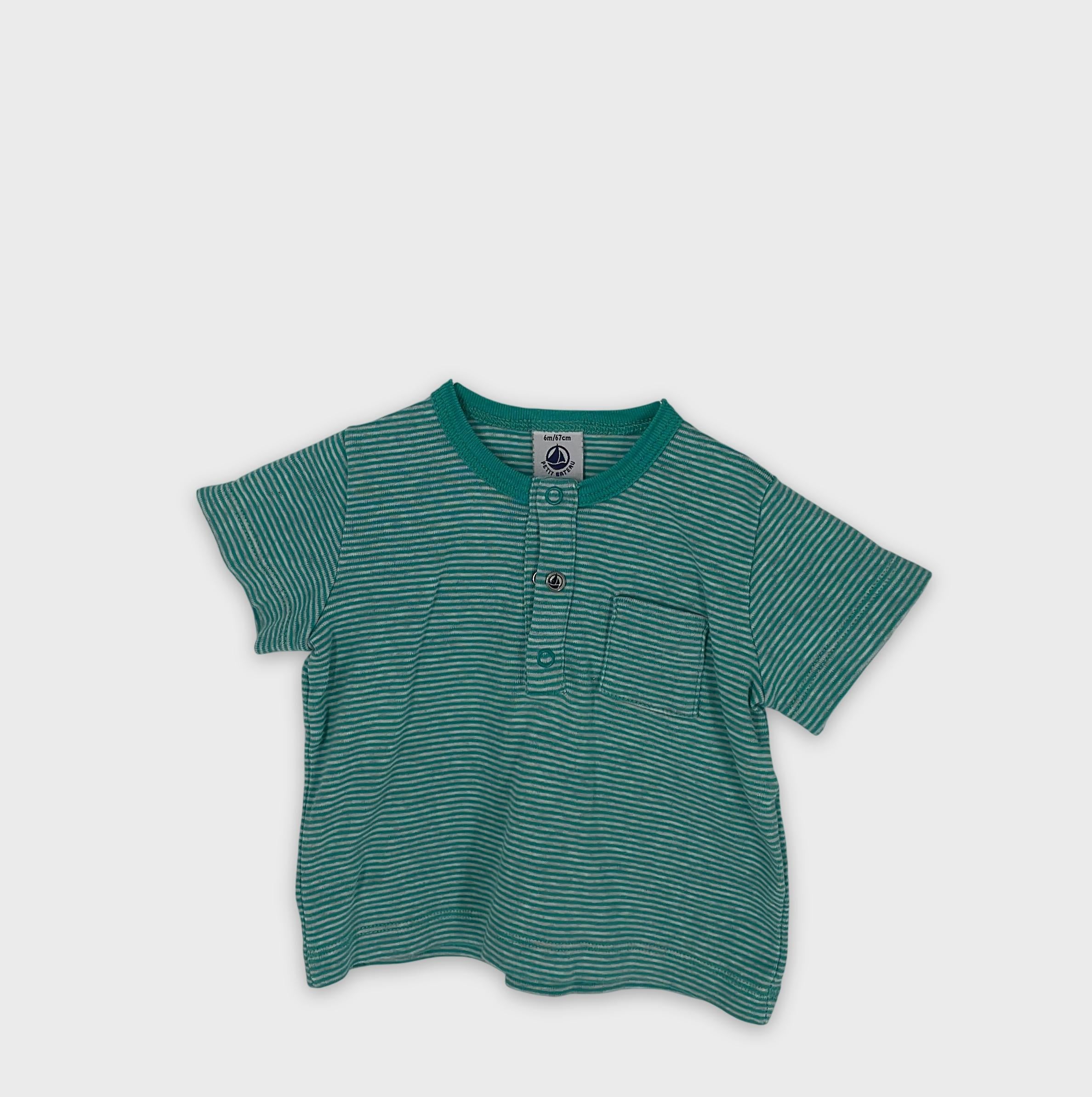 0-Petit Bateau - Body à rayures - 6m/67cm