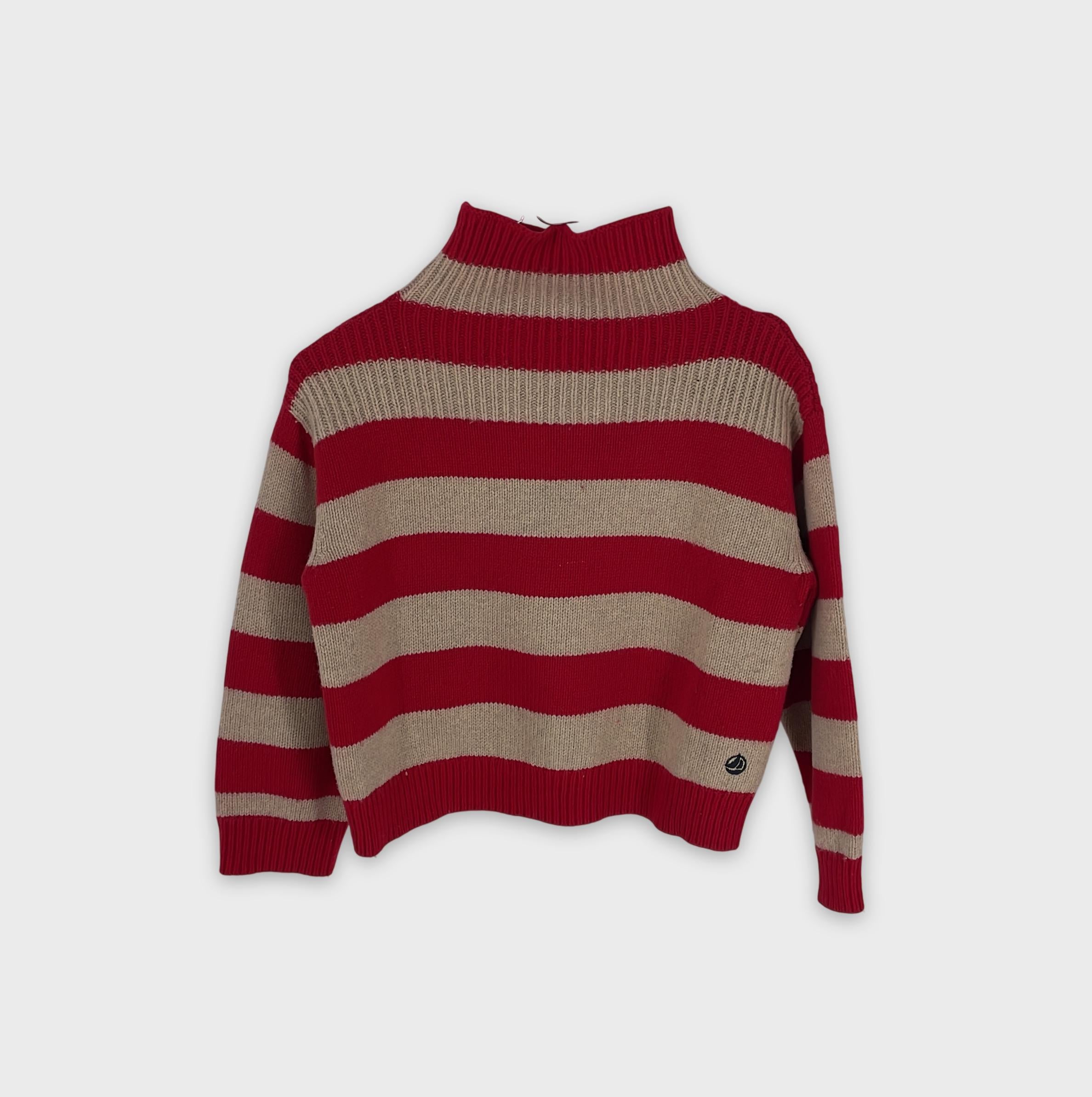 0-Petit Bateau - Pull rayé - 6 ans
