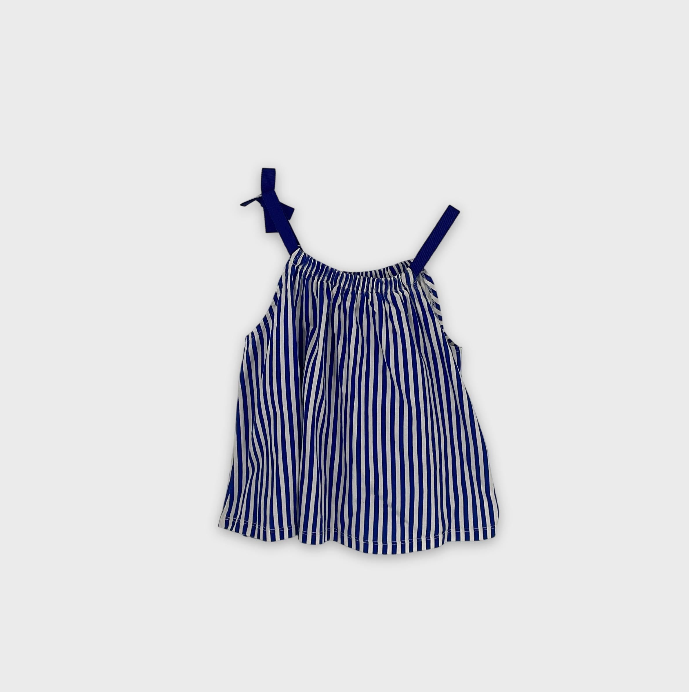 0-Petit Bateau - Robe marinière - 6 ans