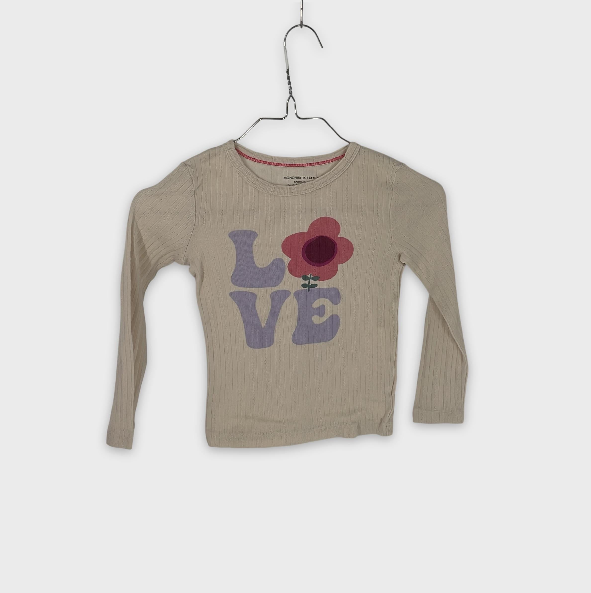0-Monoprix Kids - T-shirt manches longues côtelé - 6 ans