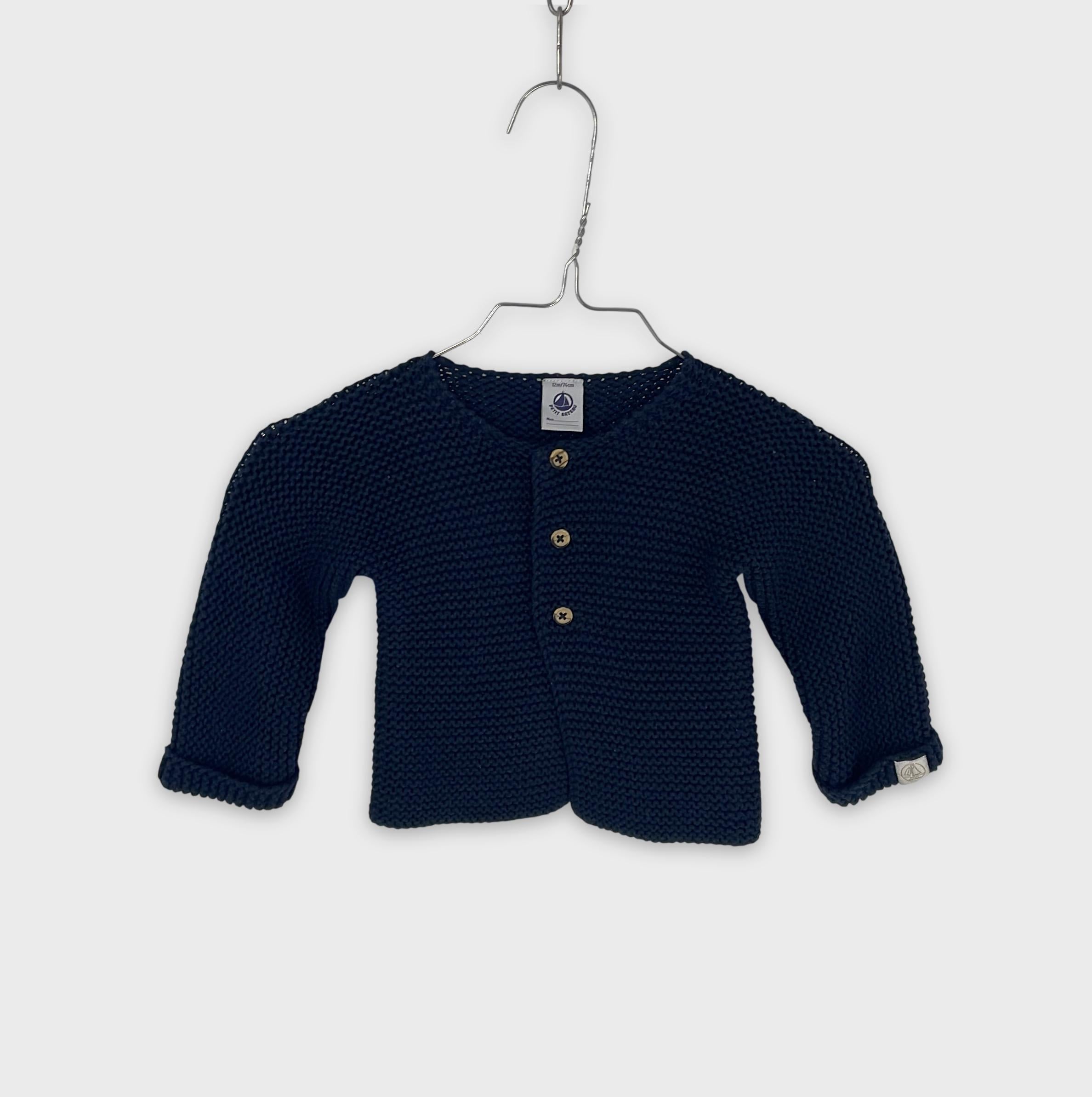 0-Petit Bateau - Gilet en maille - 12m/74cm