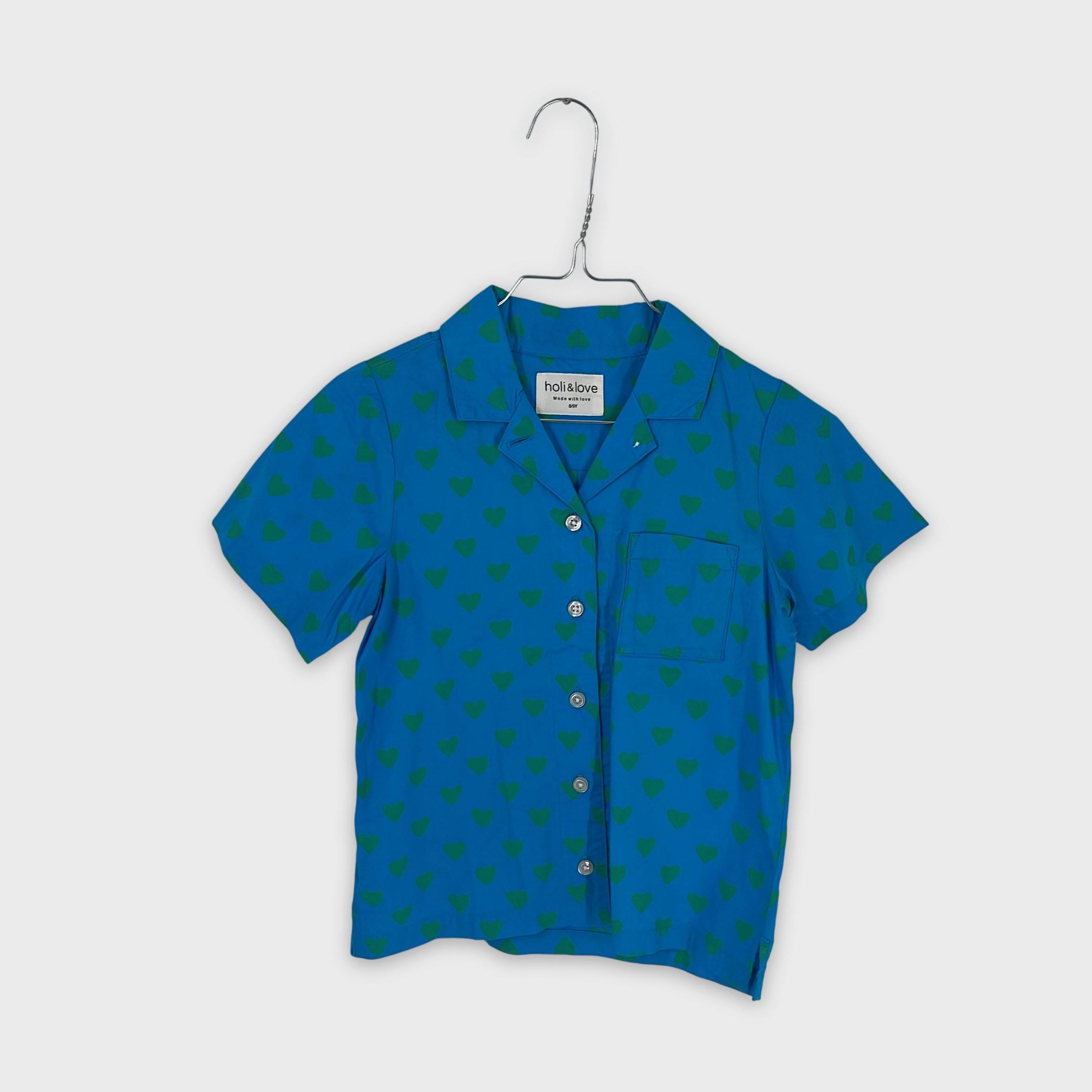 0-Holi&love - Chemise à cœurs - 8/9 ans
