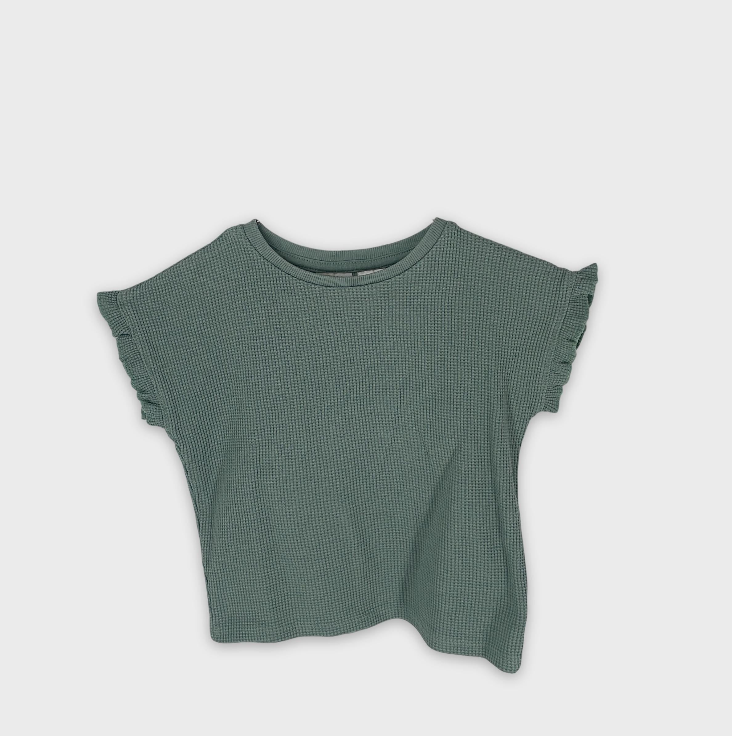 0-ZARA - Haut en coton gaufré à volants - 18-24 mois