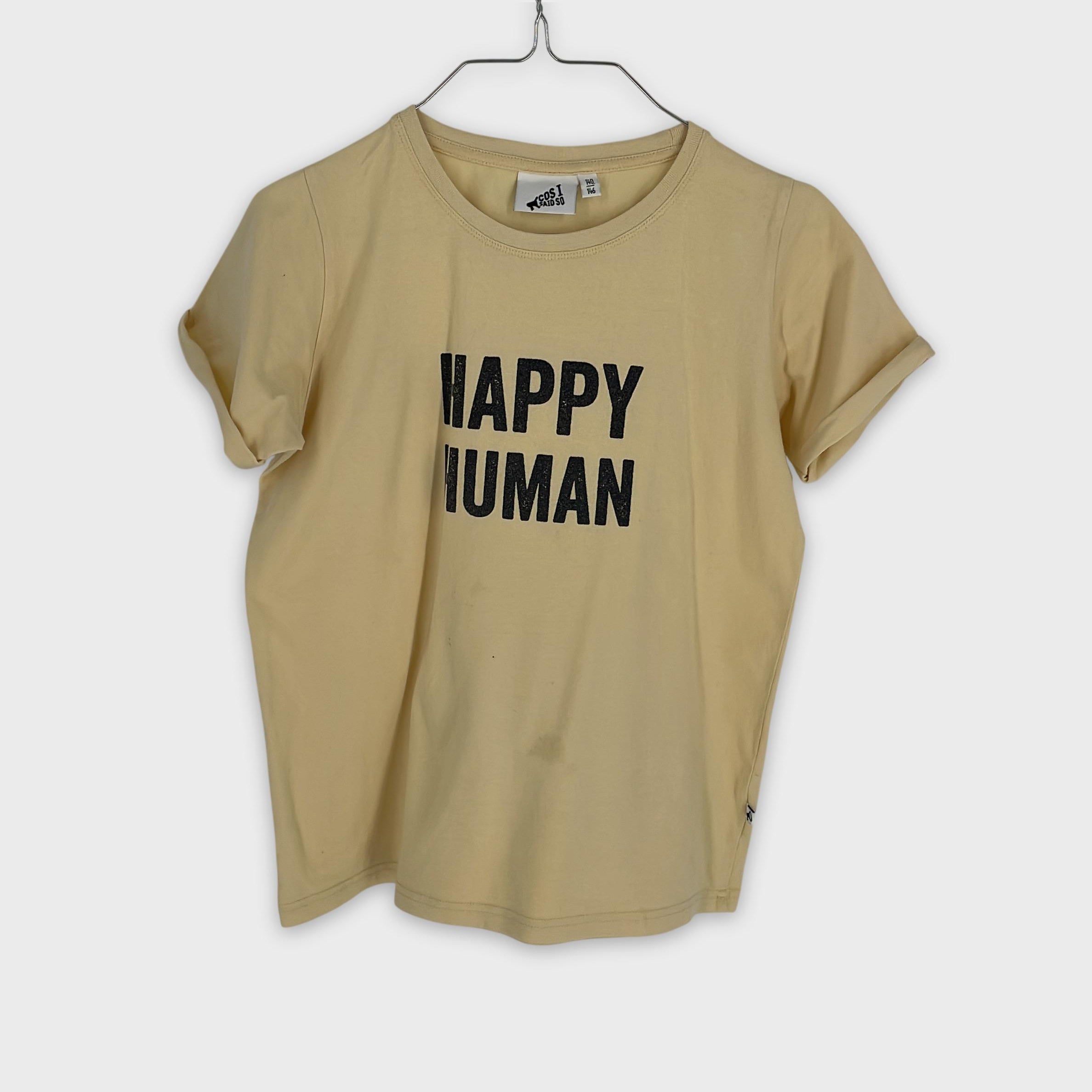 0-COS I SAID SO - T-shirt "Happy Human" - Enfant 140/146 (10-12 ans)