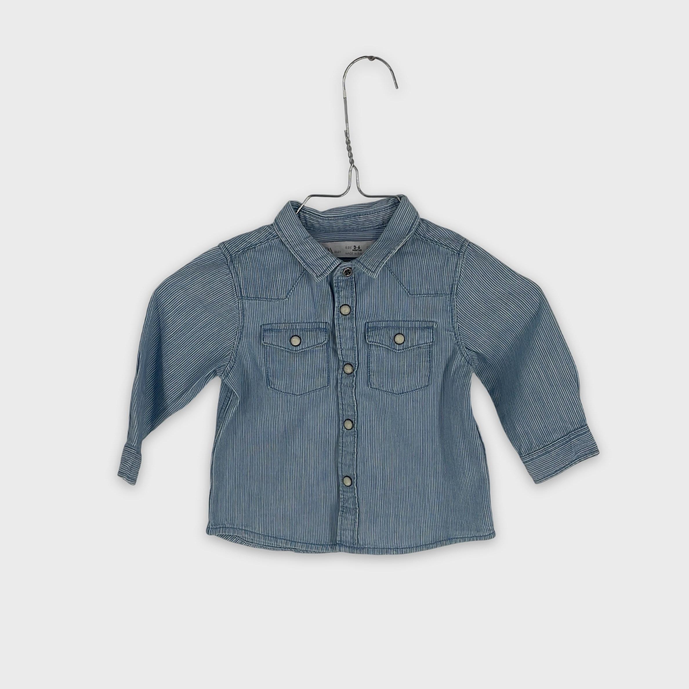 0-ZARA BABY - Chemise en coton rayée - 3-6 Mois