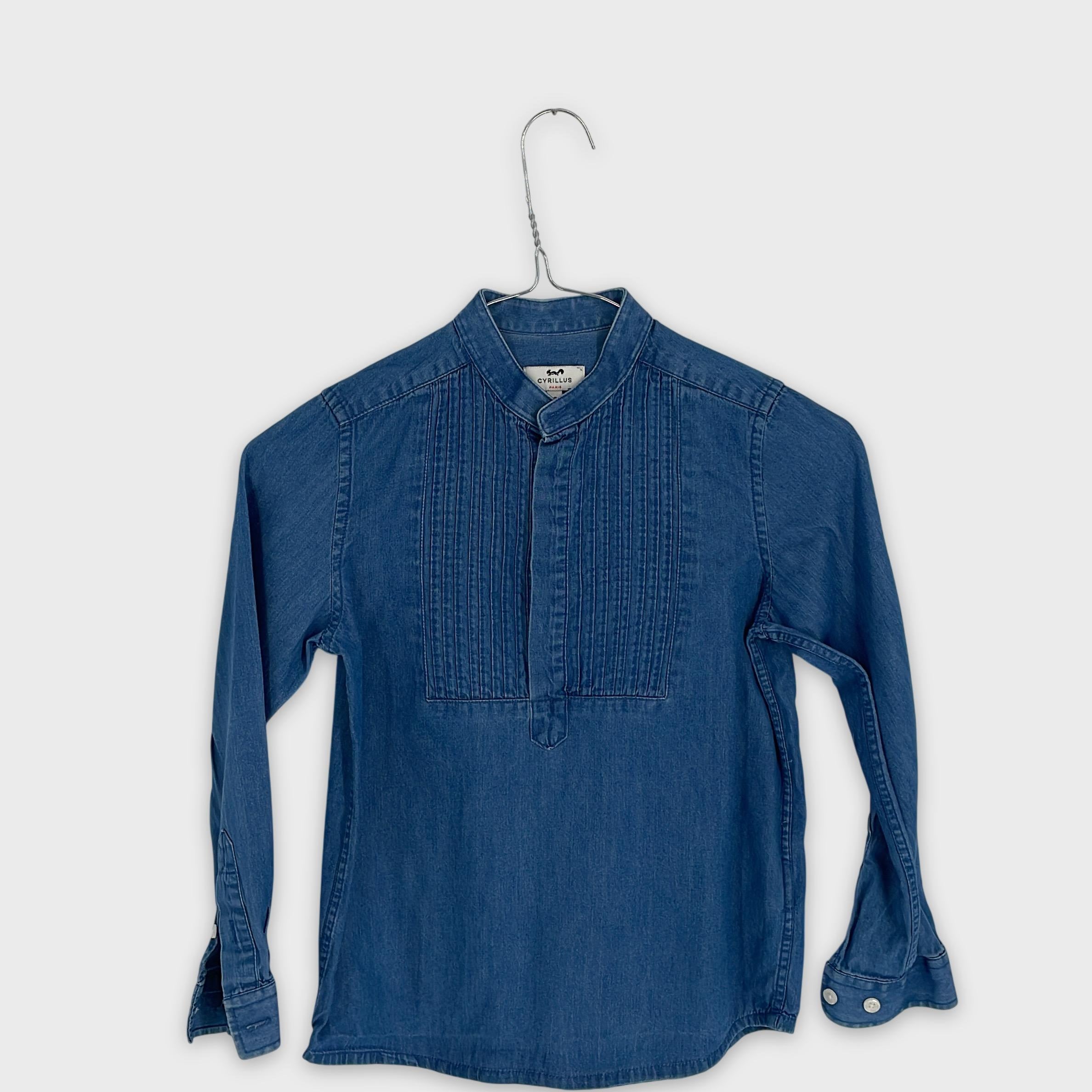 0-Cyrillus - Chemise denim plissée - Taille 8 ans