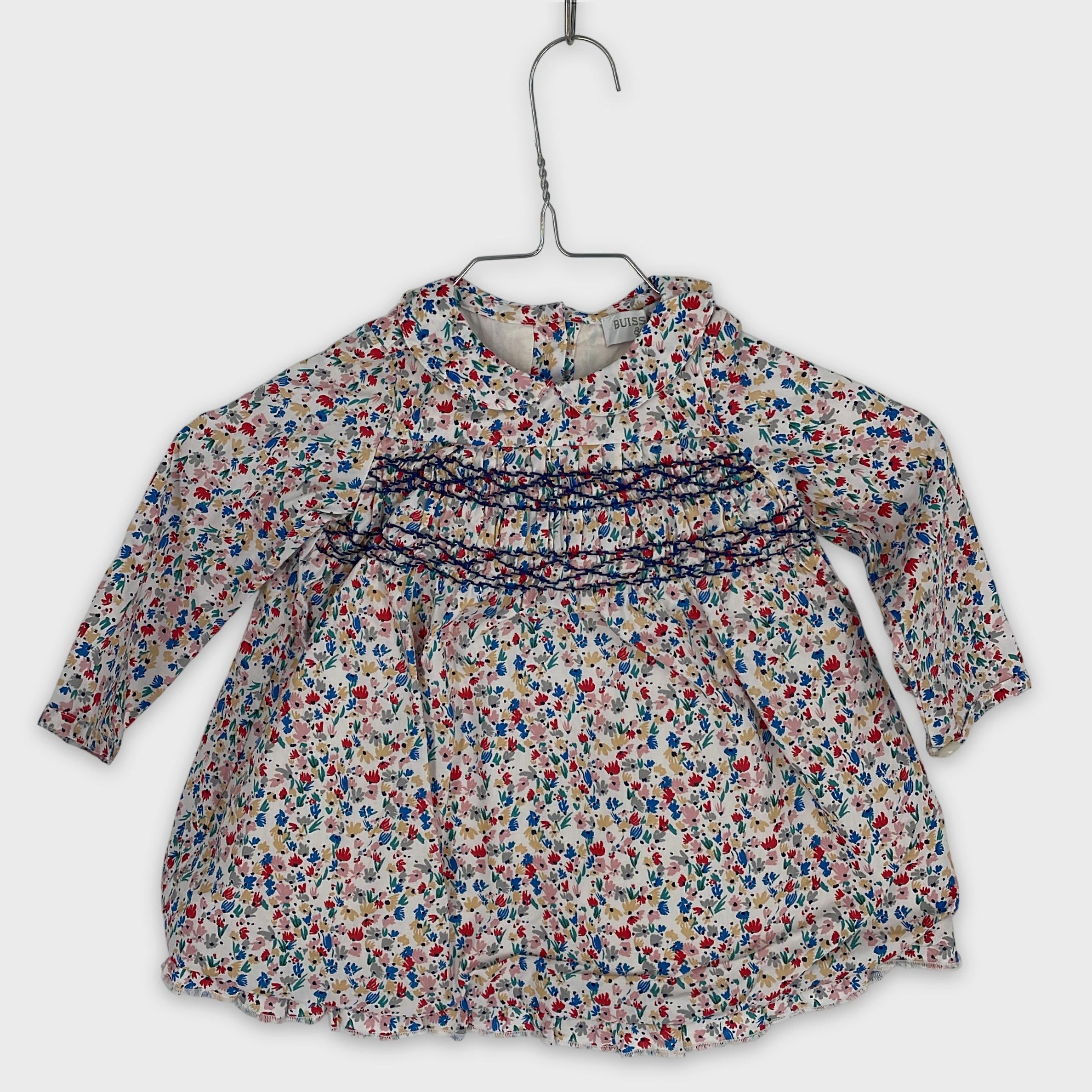 0-Buissonnière & Babies - Blouse Fleurie Smockée - 18M