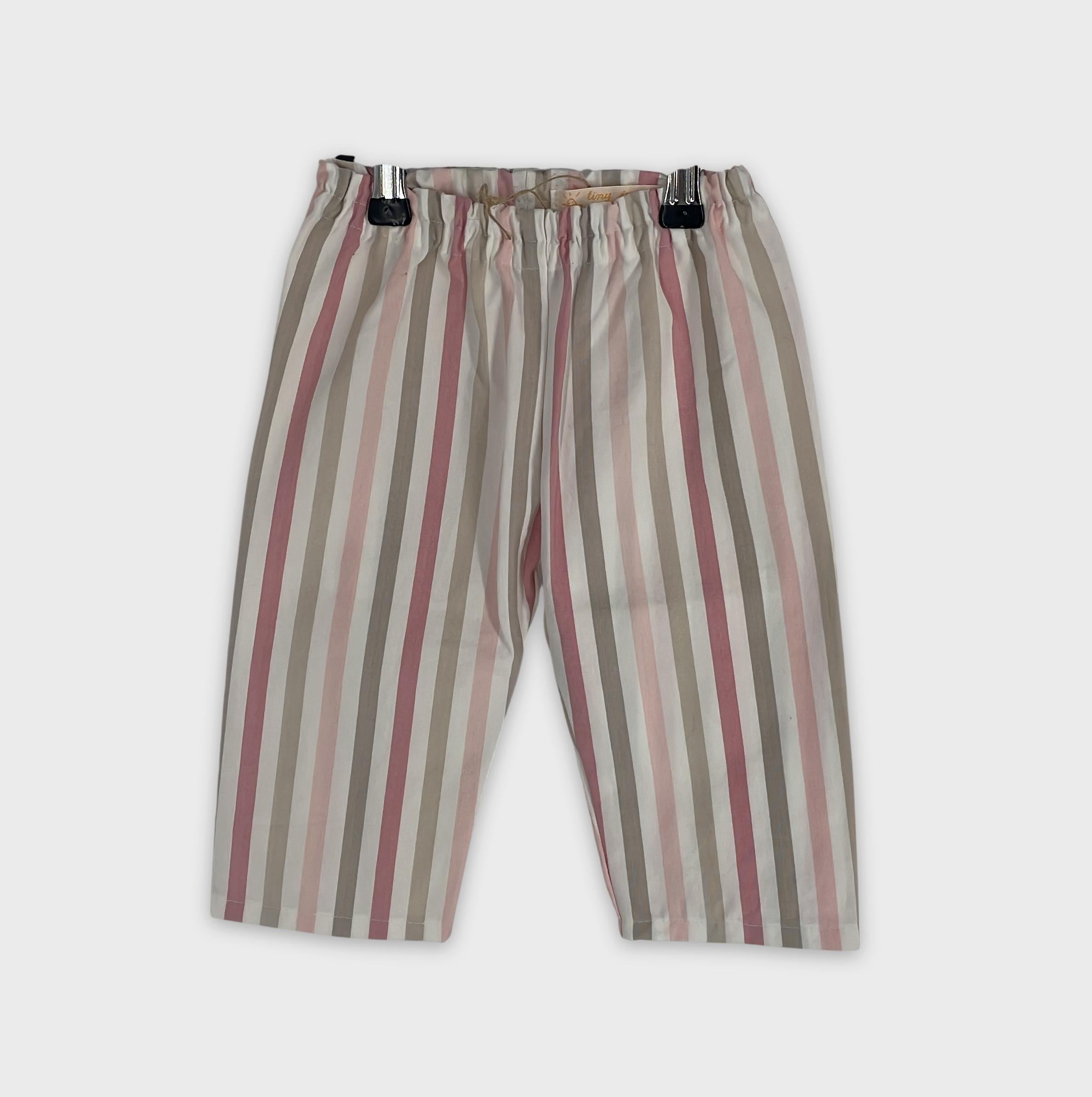 0-Tiny Jump Collection - Pantalon bébé rayé - 12/18 mois