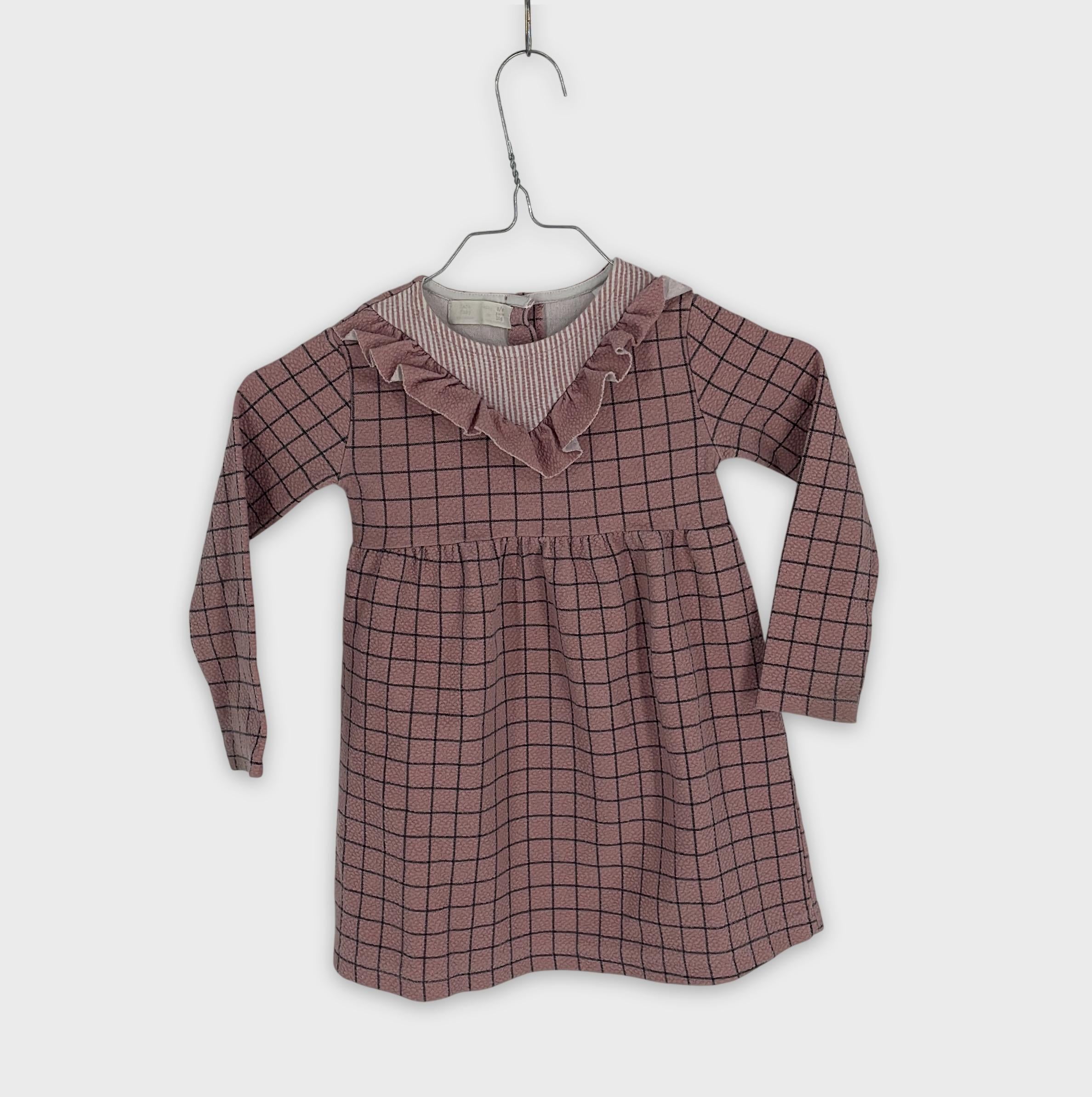 0-H&M - Robe à carreaux volantée - 6 ans