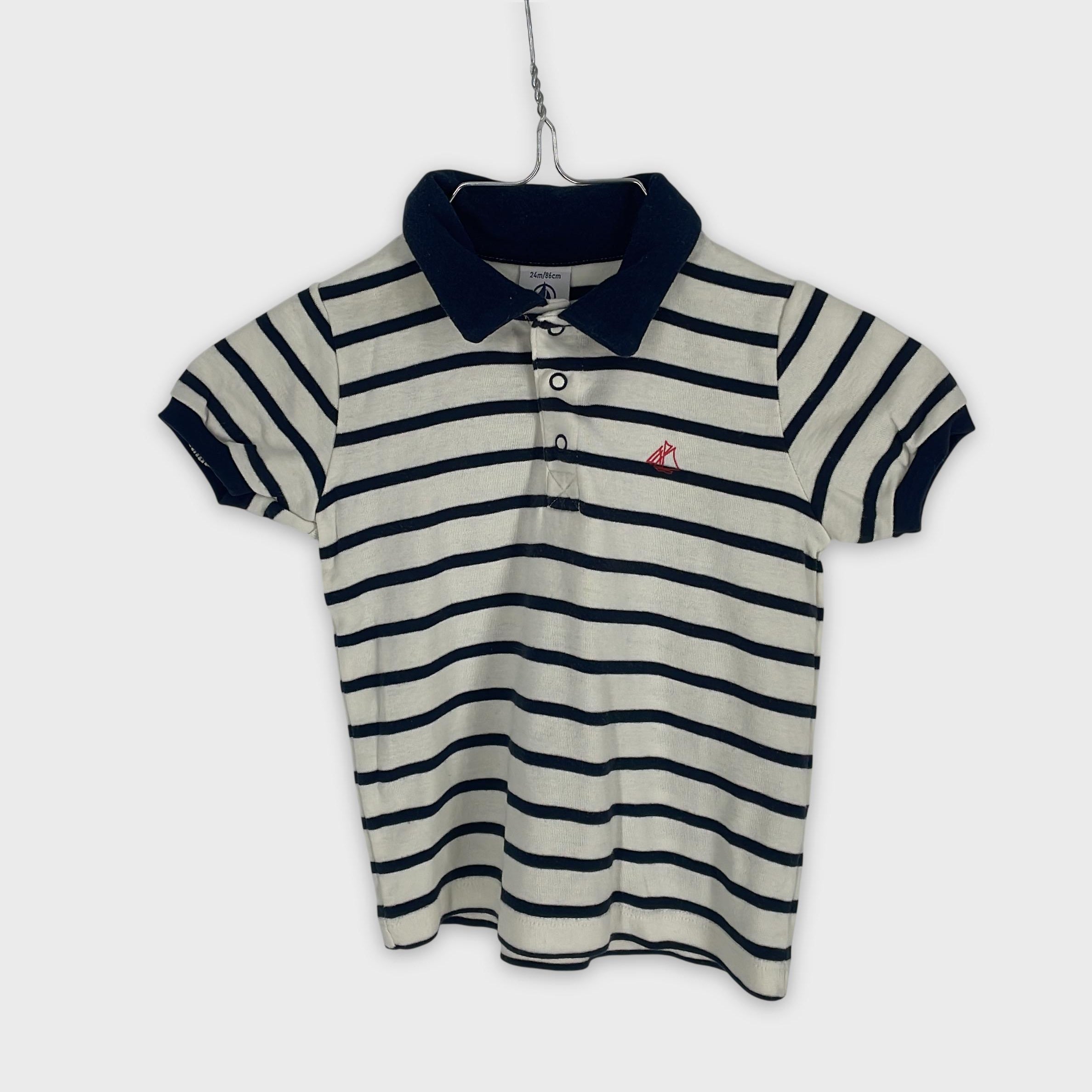 0-T-shirt manches courtes Petit Bateau 24 mois