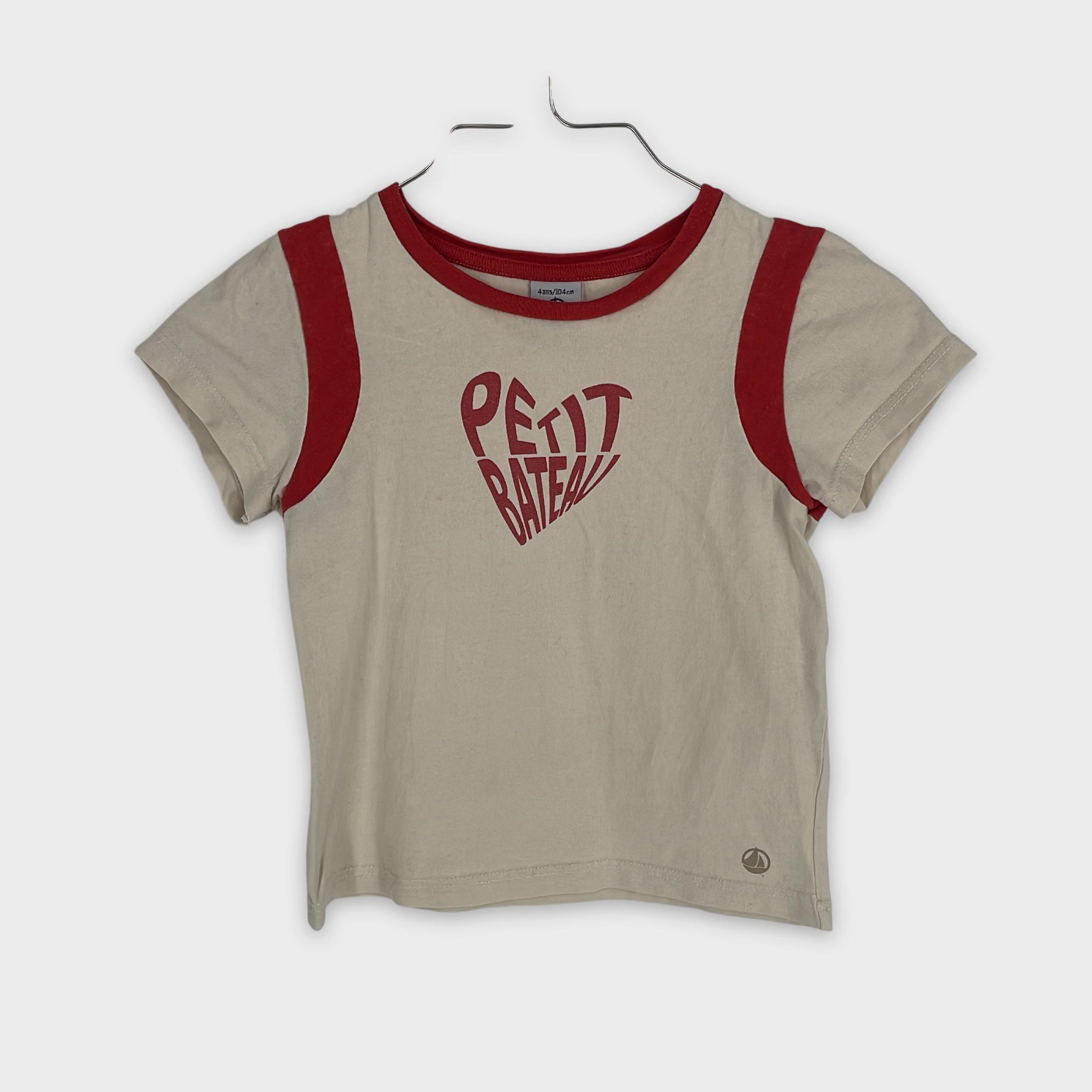 0-T-shirt manches courtes Petit Bateau 4 ans