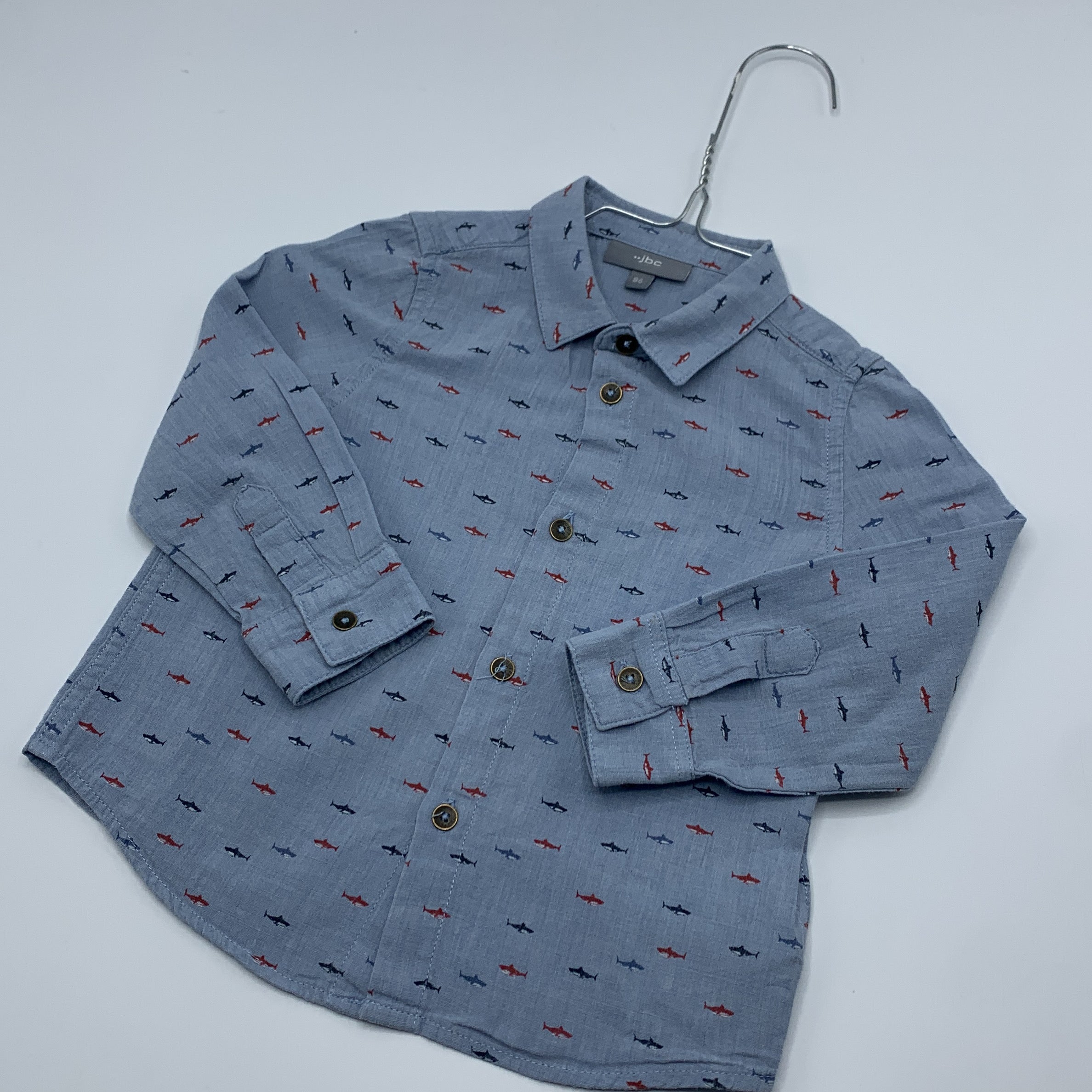 1-Chemise JBC, motif requins 🦈
