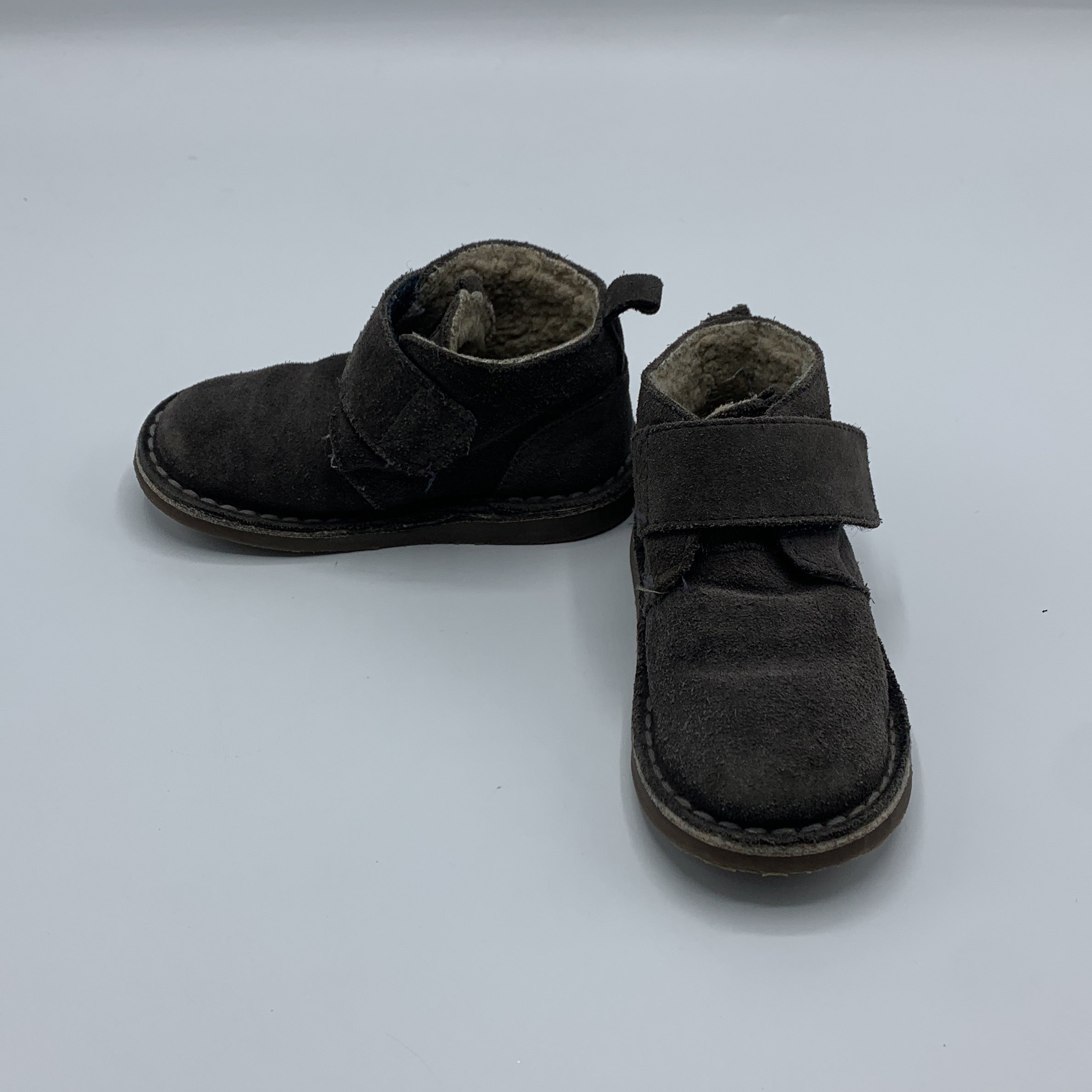 1-Chaussures enfant en daim à scratch