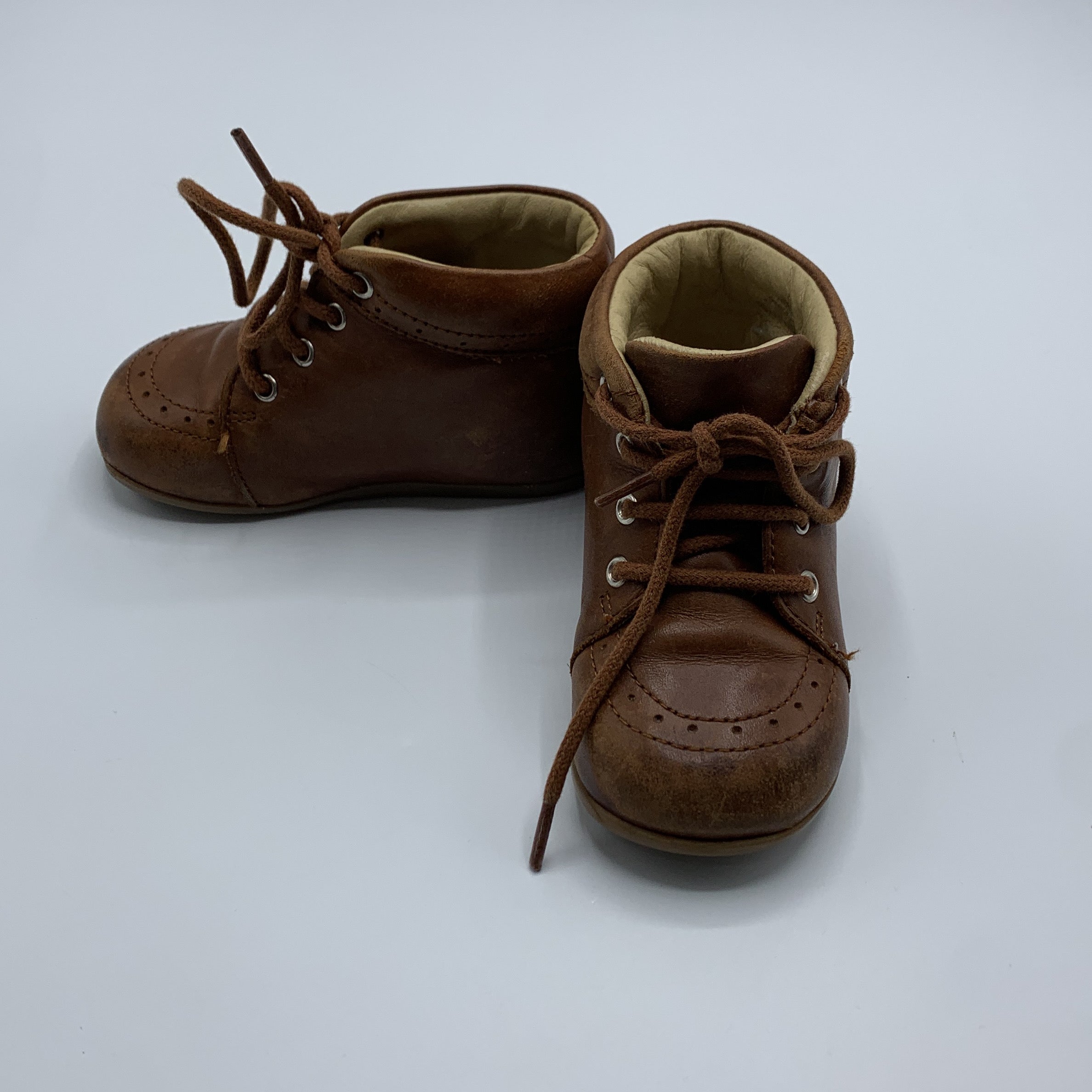 1-Chaussures Jacadi Paris, bottines en cuir marron pointure 21