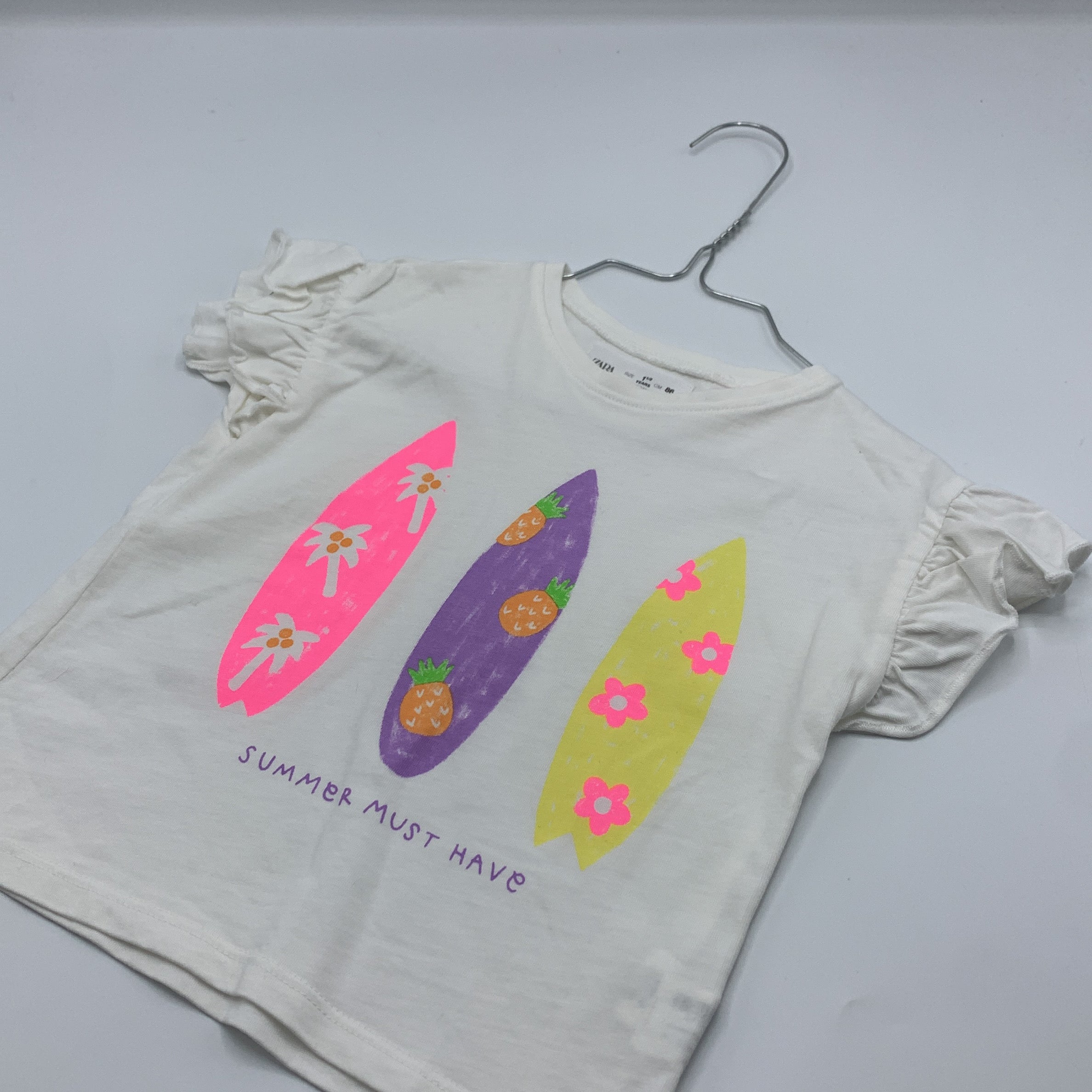 1-T-shirt Zara, motif planches de surf 🏄♀️🌴