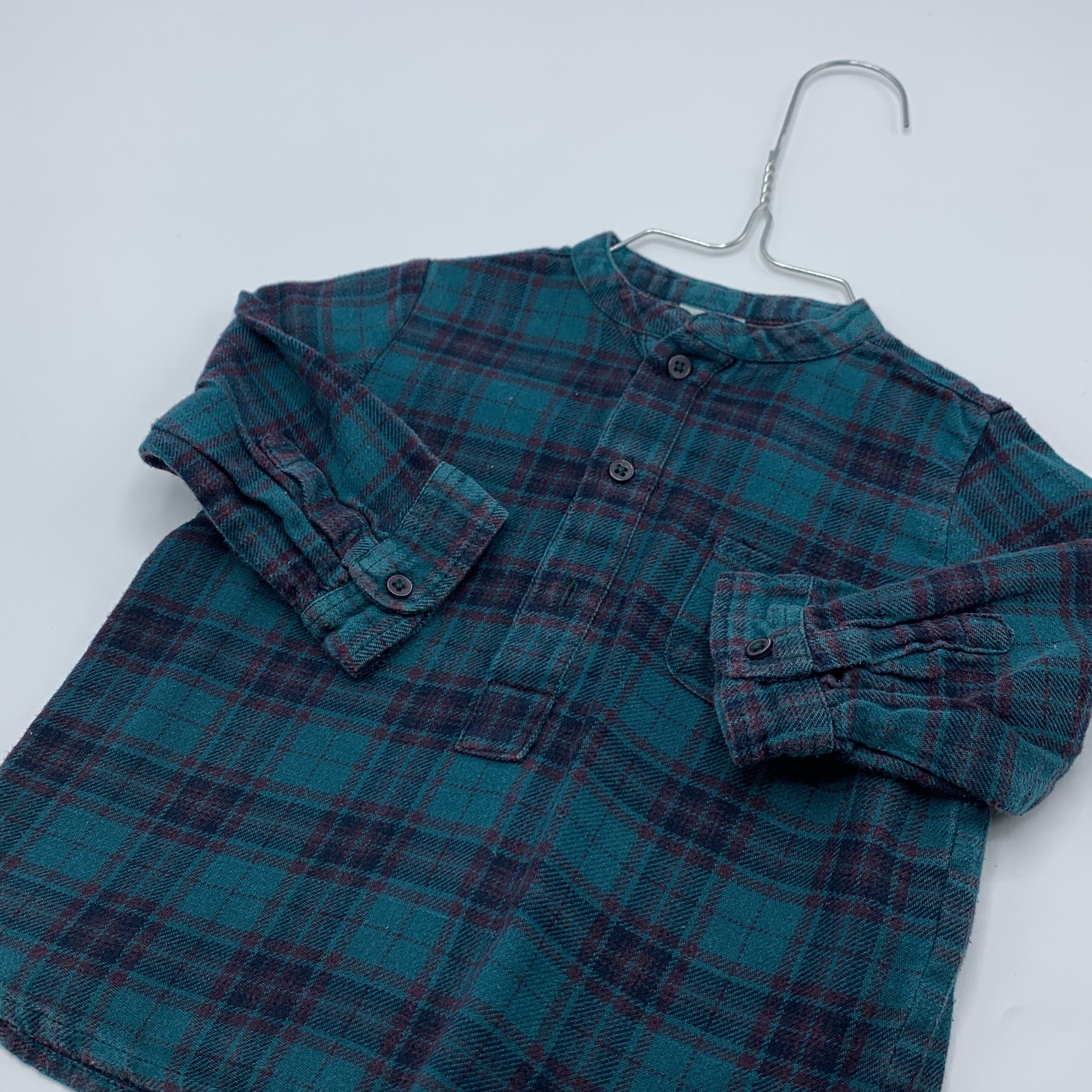 1-Chemise à carreaux BONTON, taille 12 ans 👧