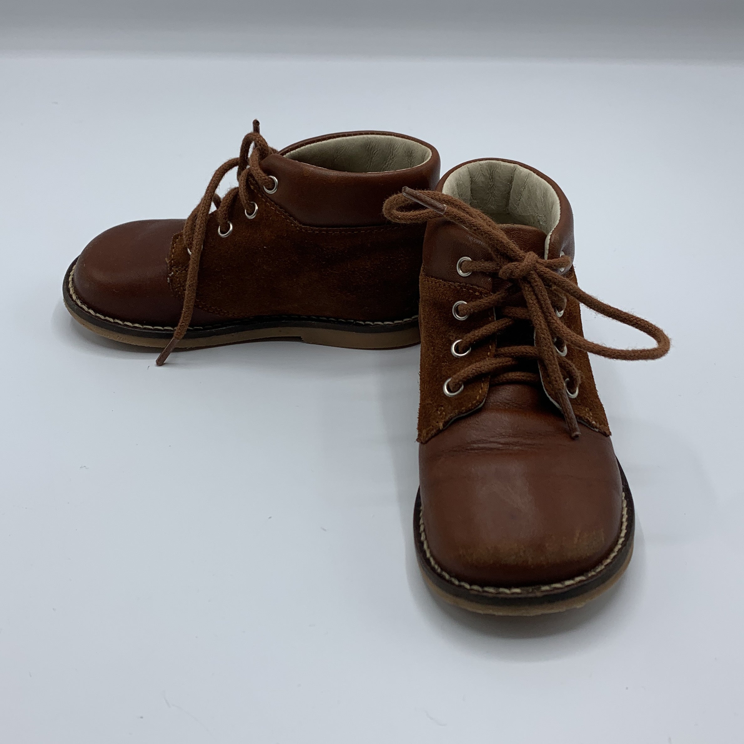 1-Jacadi 👞 Bottines en cuir marron taille 23