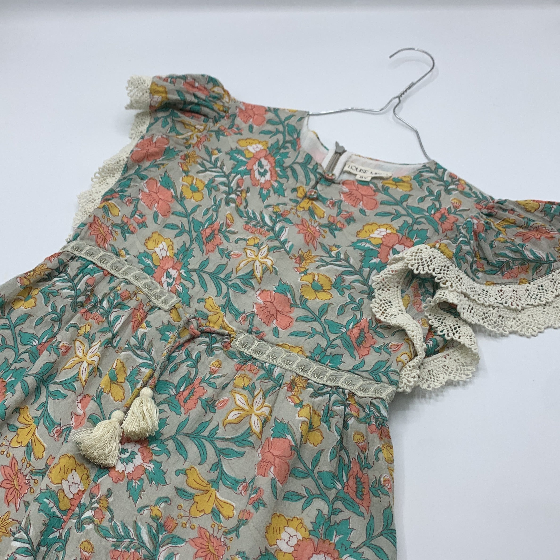 1-LOUISE MISHA 🌸 Robe à fleurs et dentelle, 8 ans