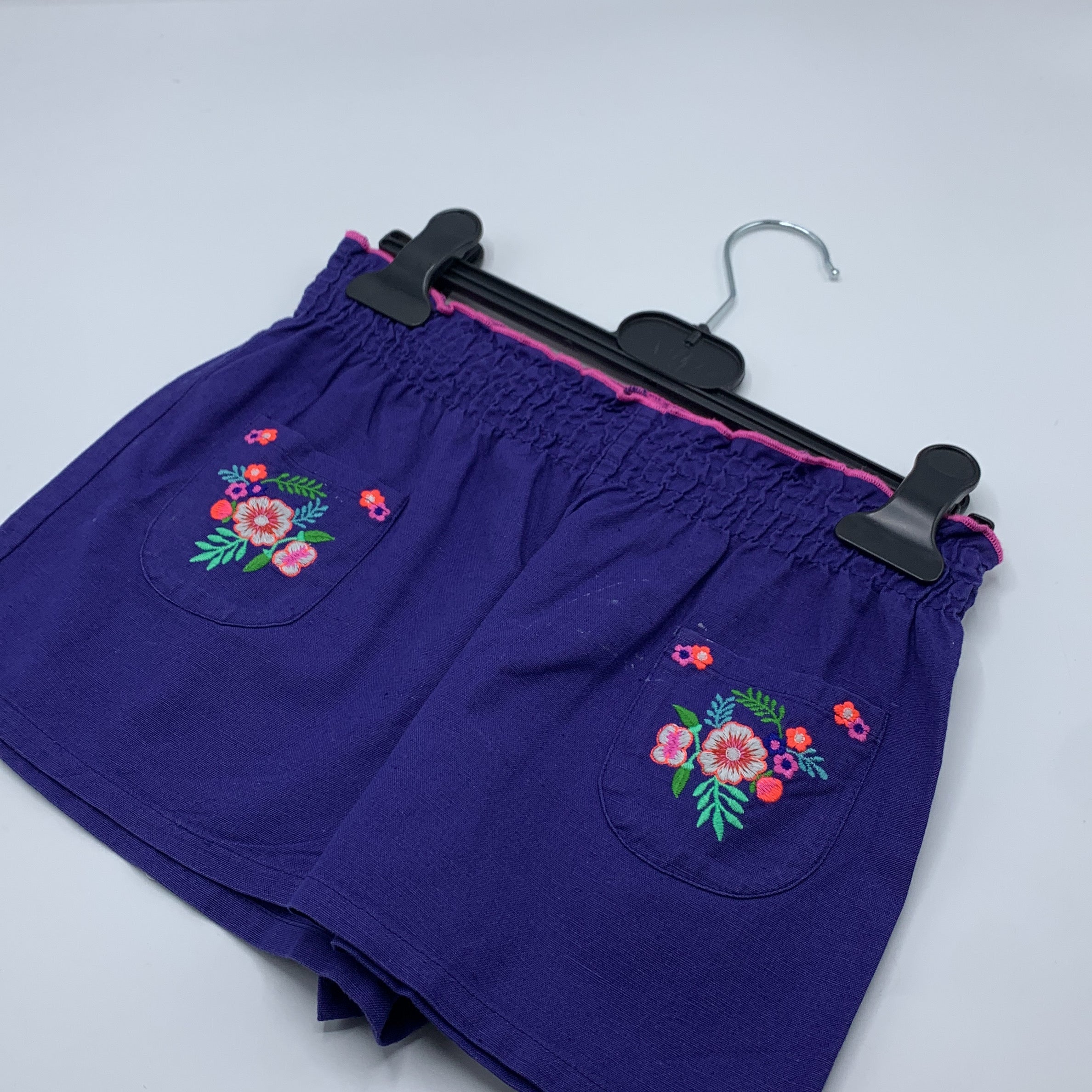 1-Short BONTON 🌸 brodé violet enfant taille 12