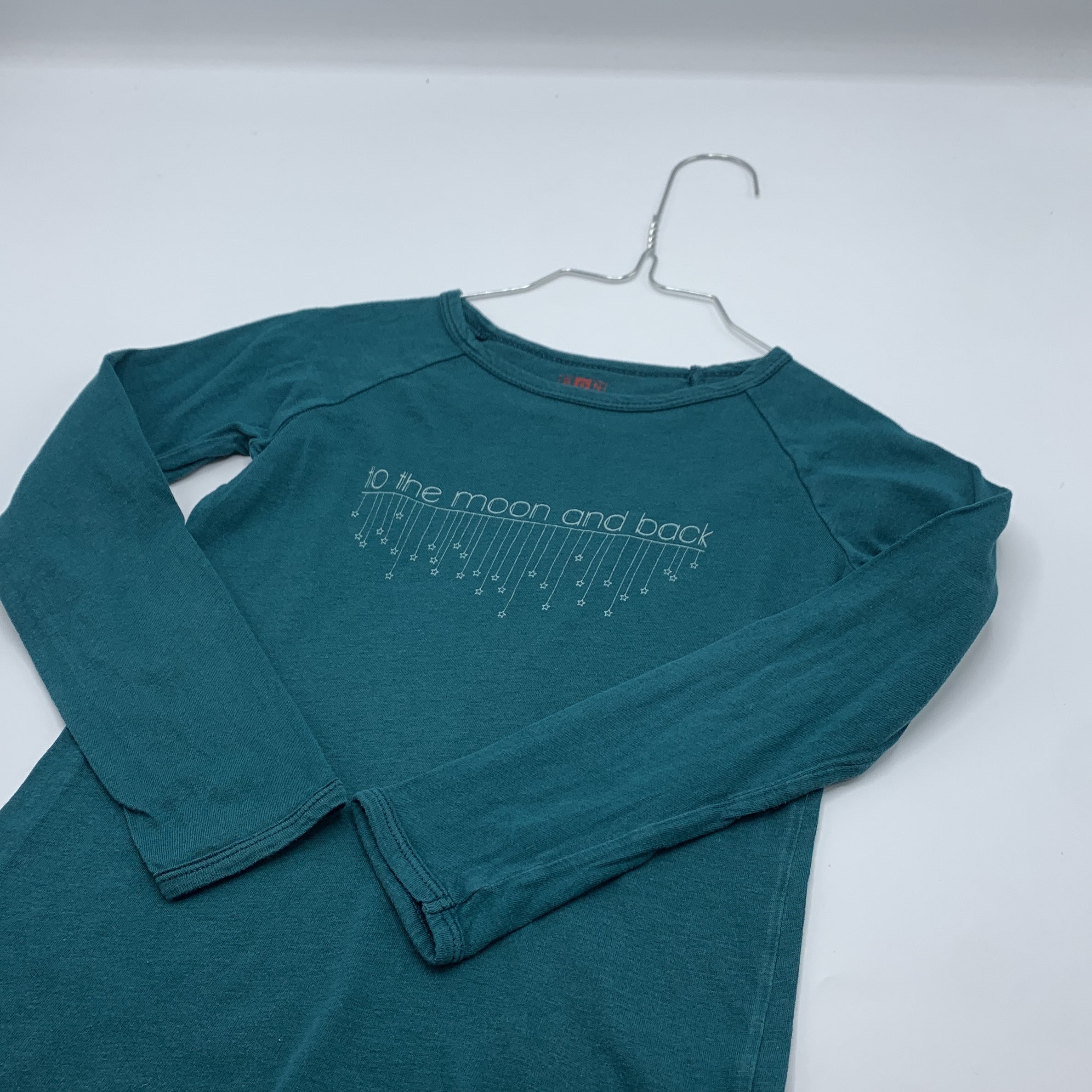 1-T-shirt manches longues BONTON, 6A, motif lune et étoiles 🌟