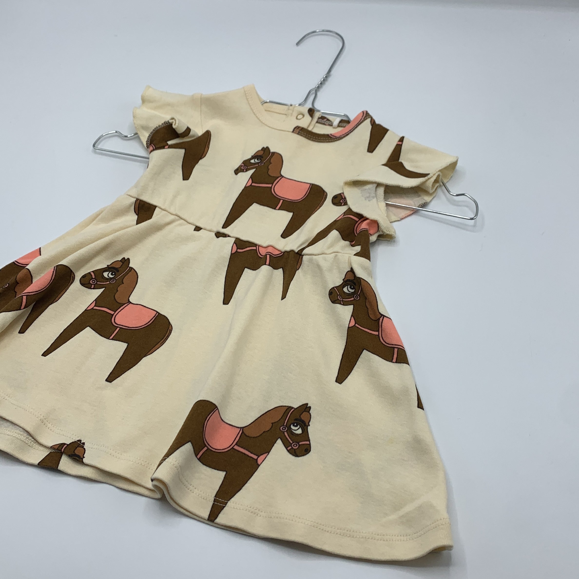 1-Mini Rodini Robe Imprimée Chevaux 🐴👧
