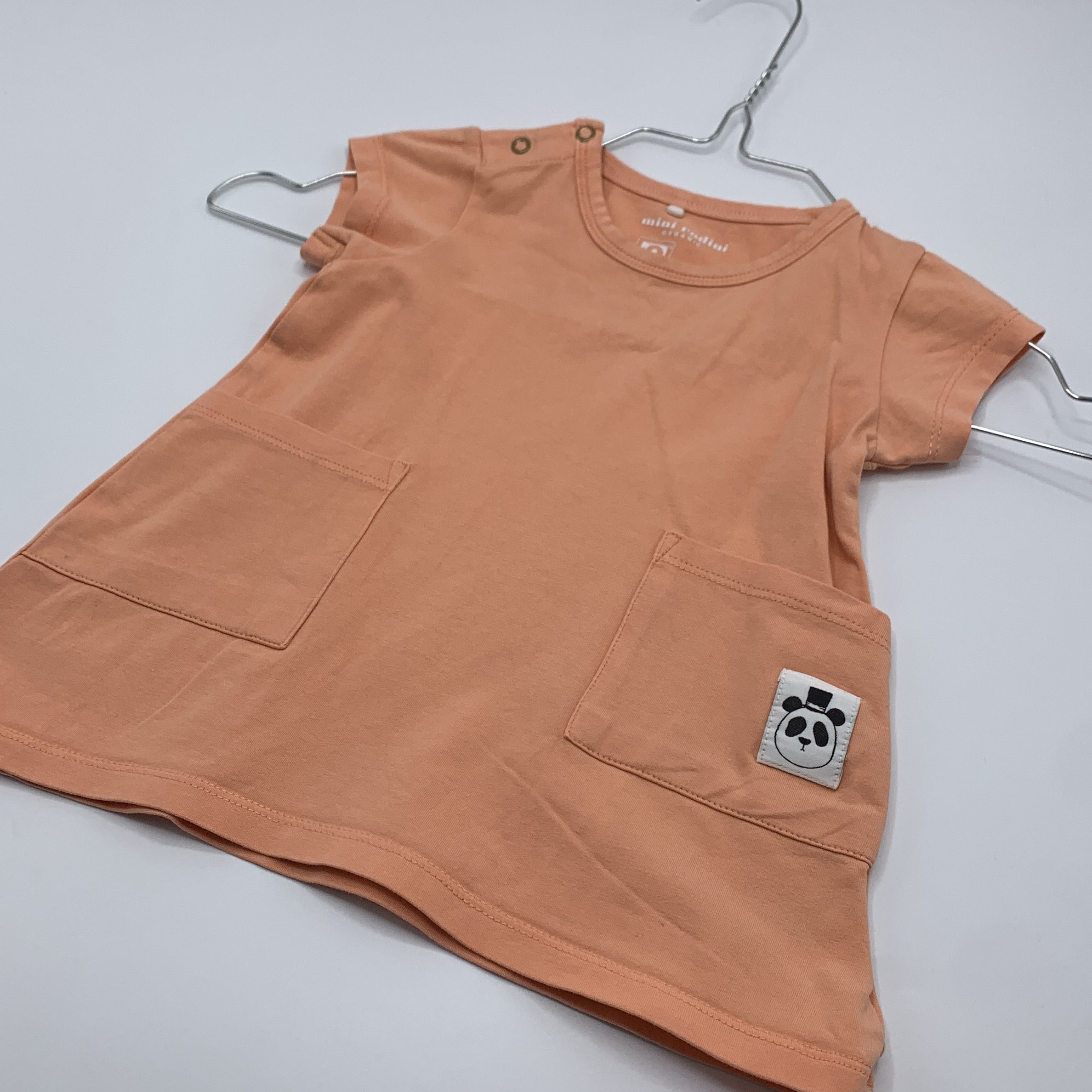 1-Mini Rodini 🐼 Robe T-shirt Pêche à Poches