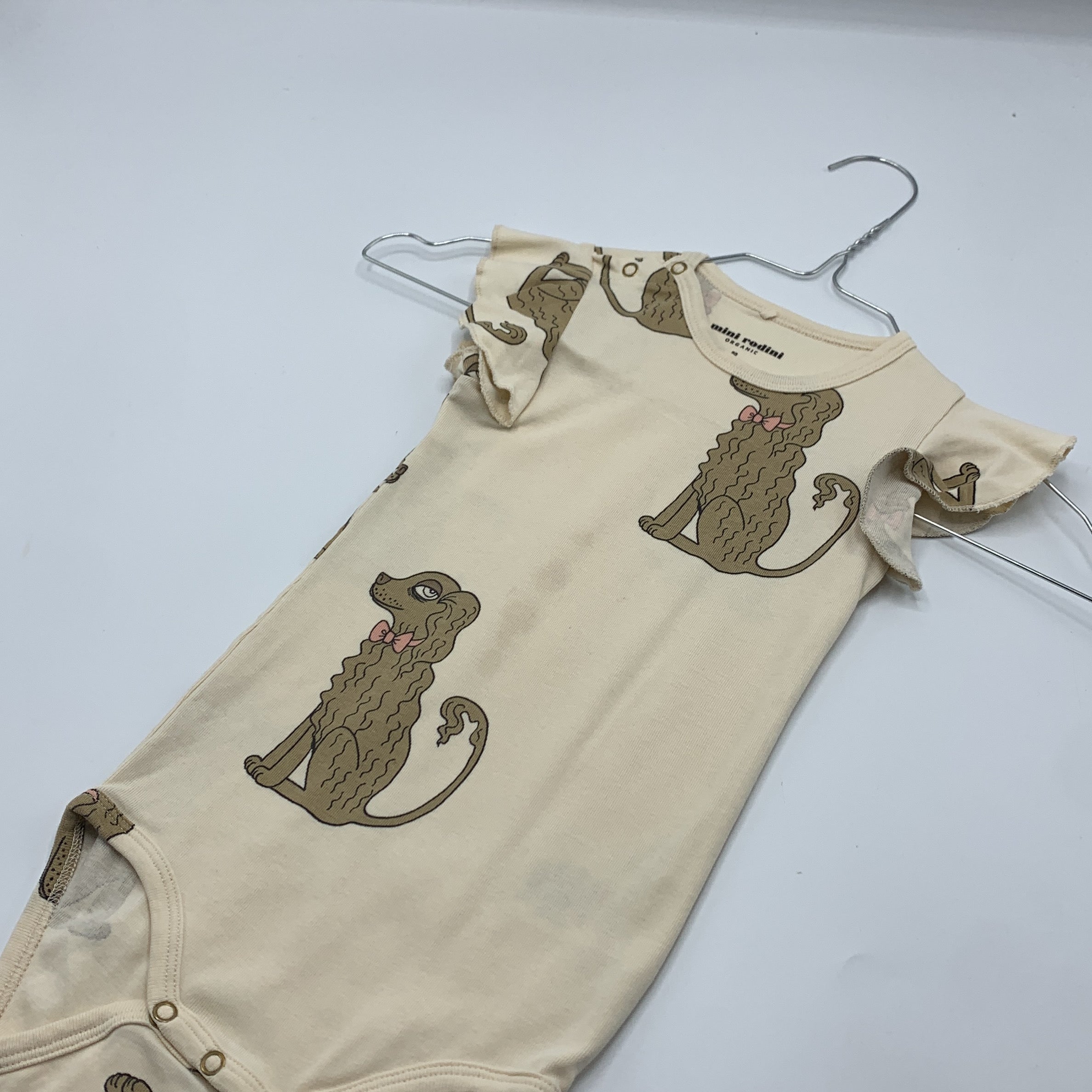 1-Body Mini Rodini Organic 80/86 avec motif chien