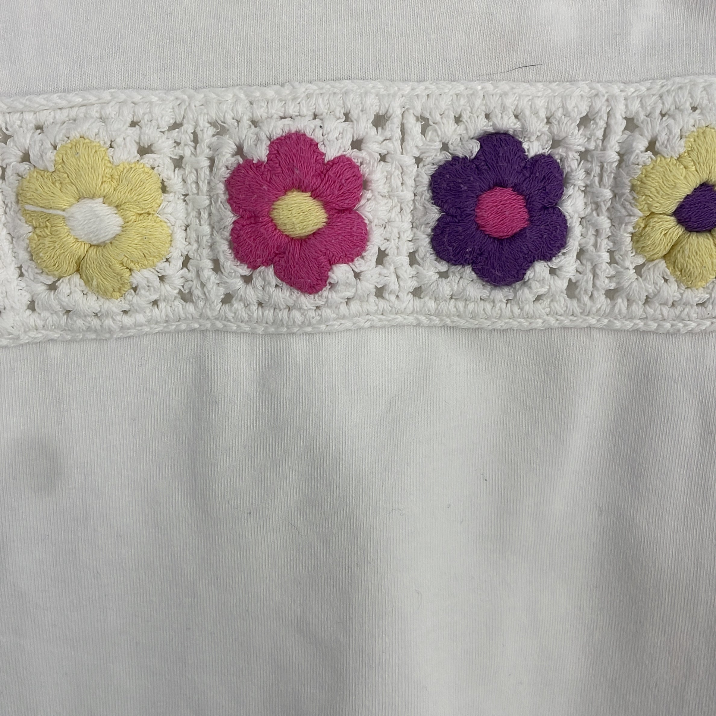 1-ZARA - T-shirt à fleurs en crochet - 3 ans (98cm)