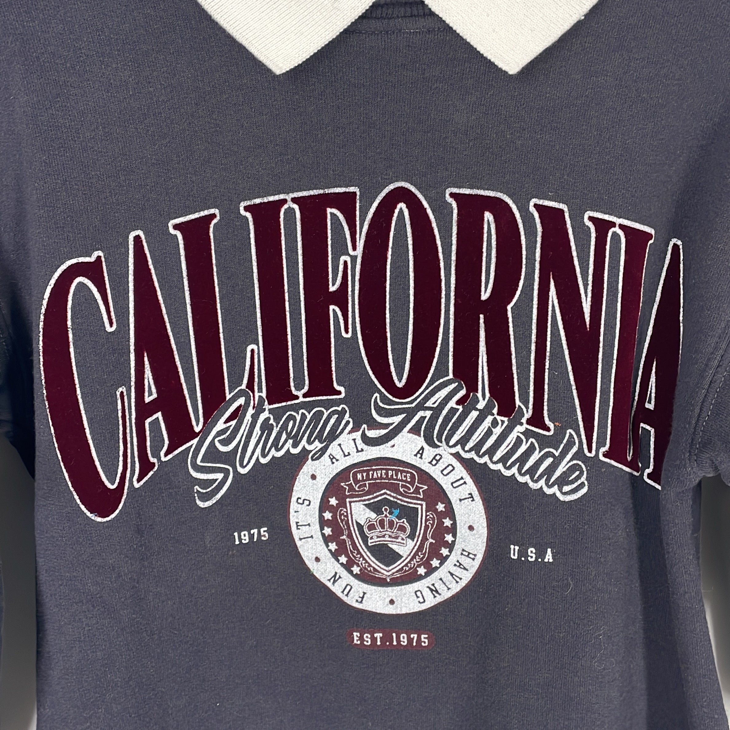 1-ZARA - Sweatshirt Col Polo - S