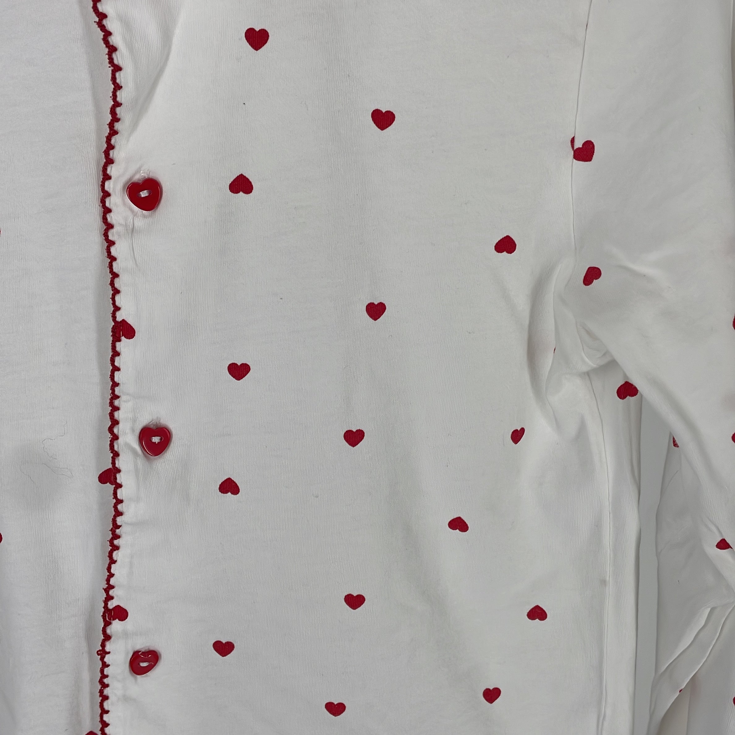 1-Pyjama Cœur - Blanc & Rouge - Taille Inconnue