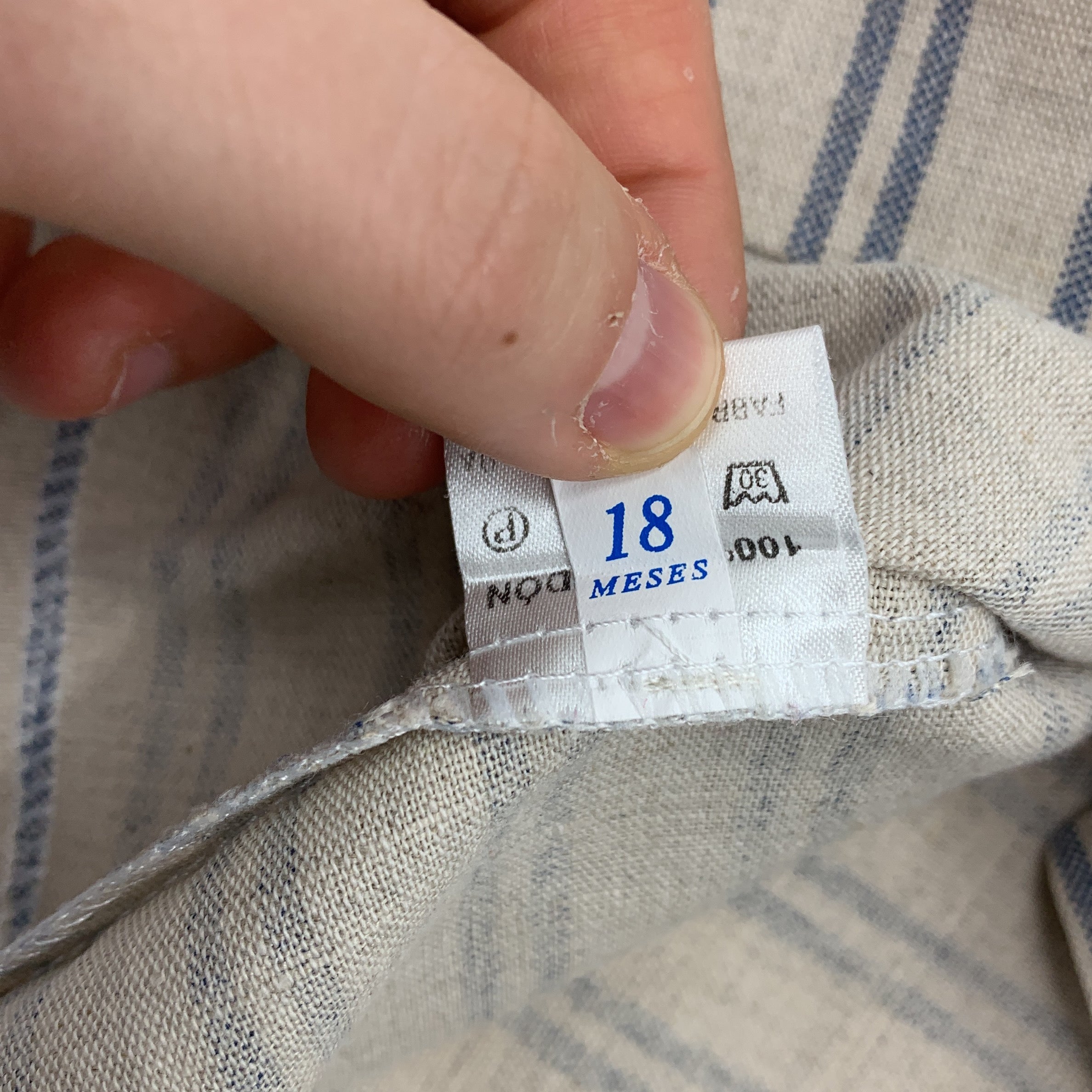 2-Chemise rayée LOLA PALACIOS, taille 18 mois