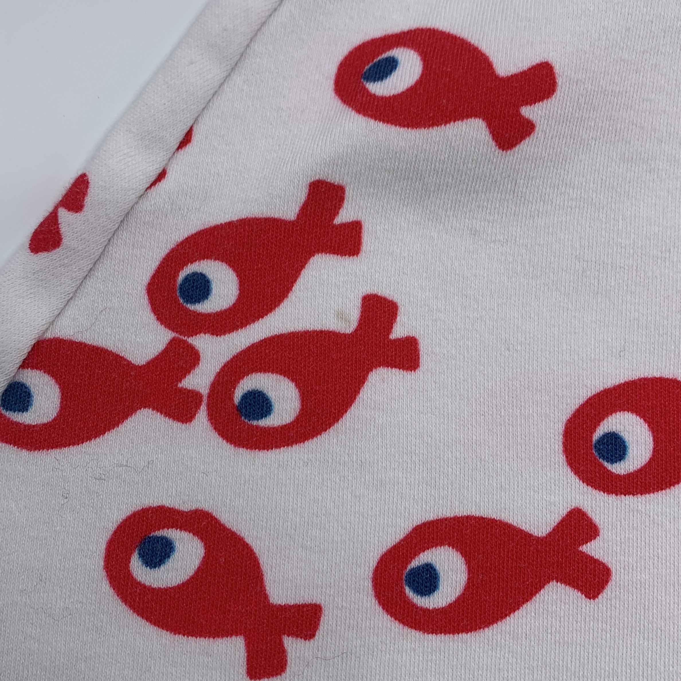 2-T-shirt Petit Bateau 🐠 Motif Poisson Rouge, 6 ans