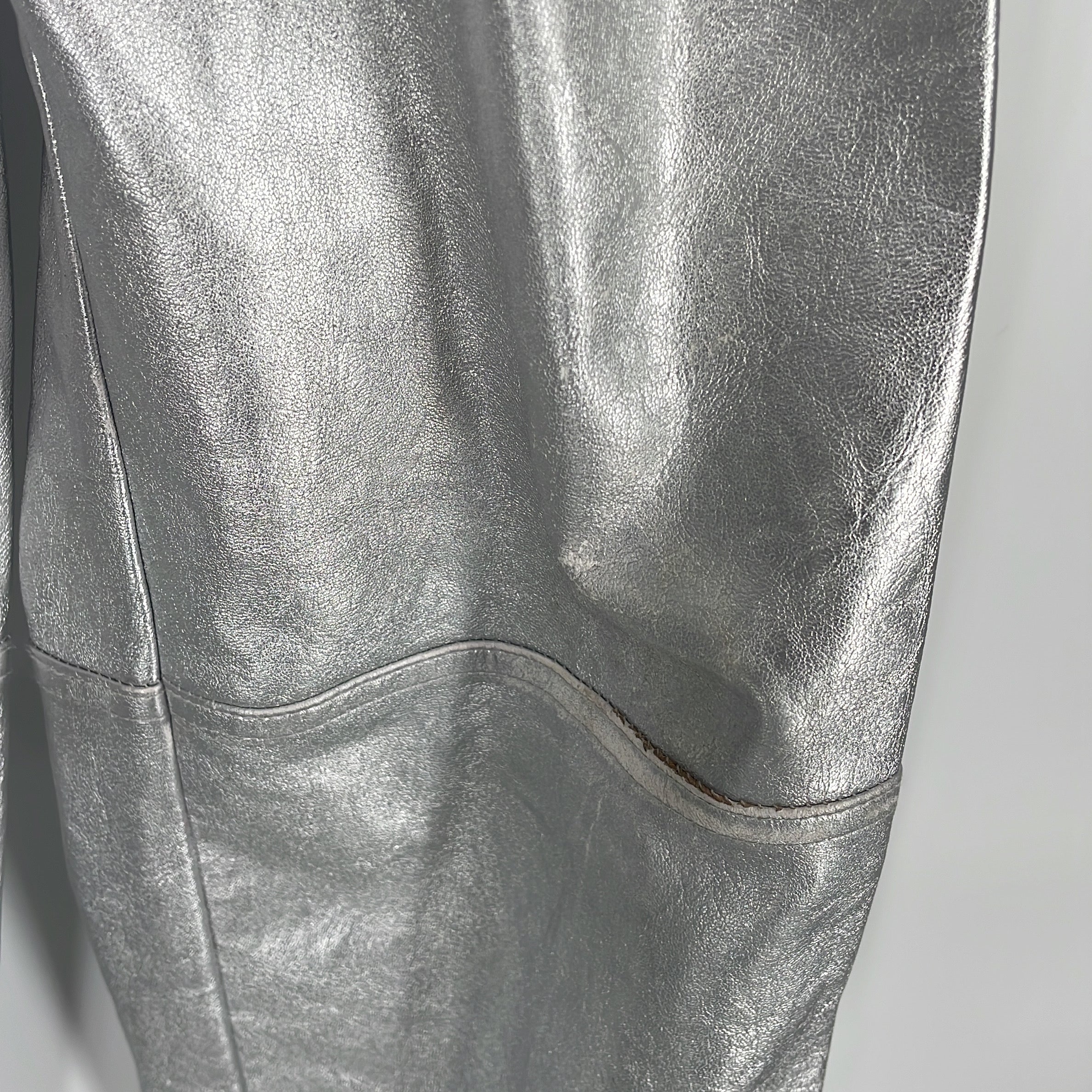 2-Zara - Pantalon Métallisé - Taille S/M