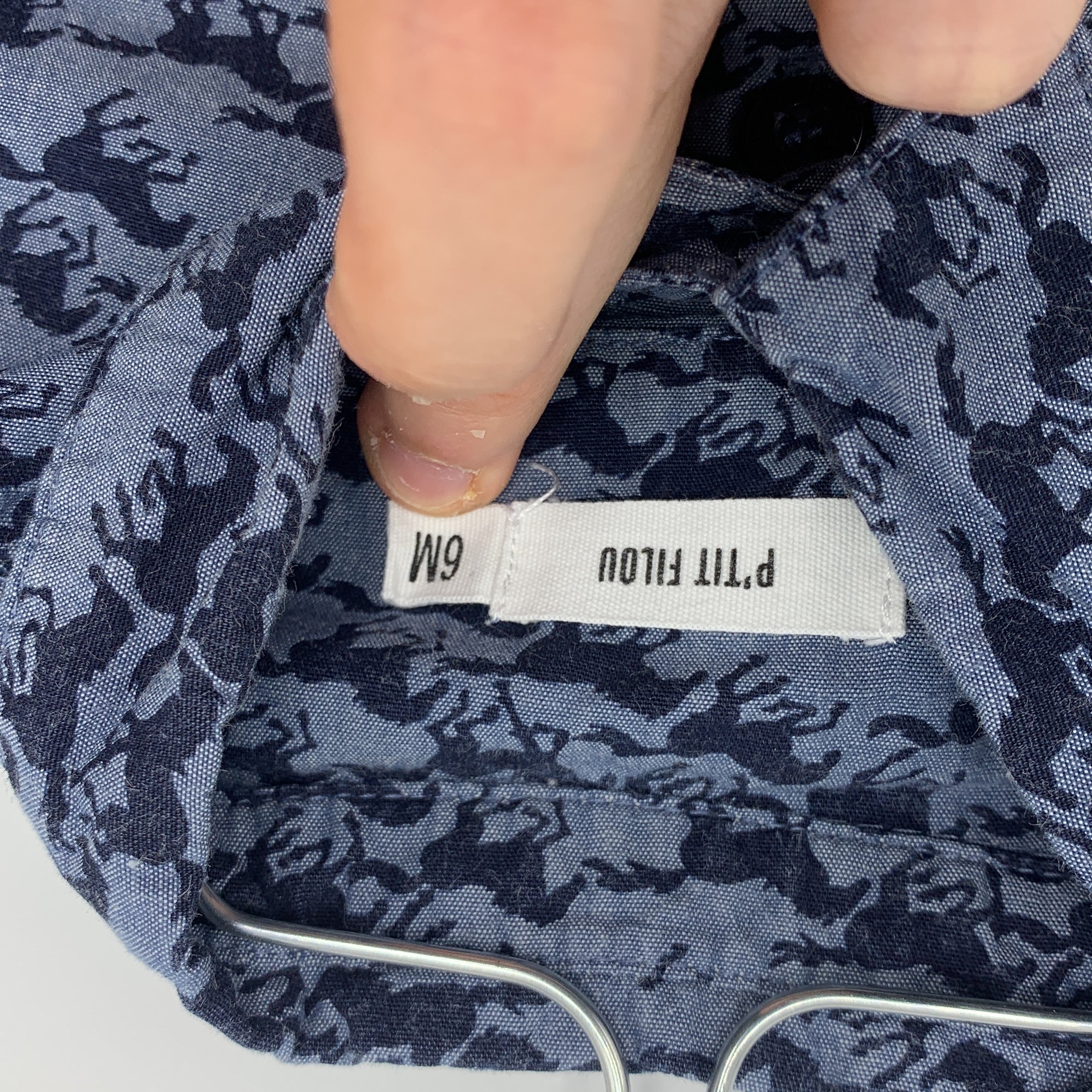 3-P'TIT FILOU 🐴 Chemise manches courtes imprimé chevaux - 6M