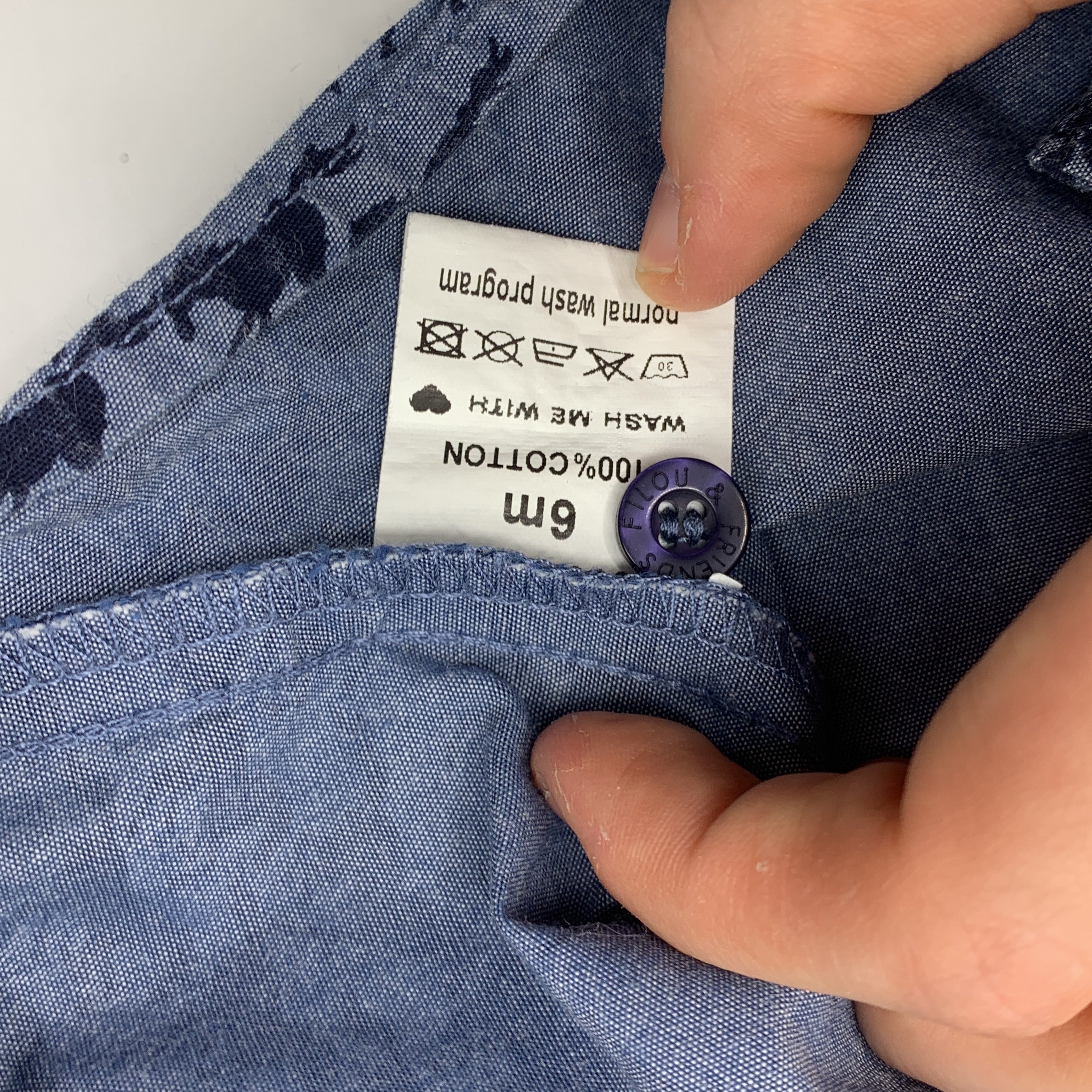 4-P'TIT FILOU 🐴 Chemise manches courtes imprimé chevaux - 6M