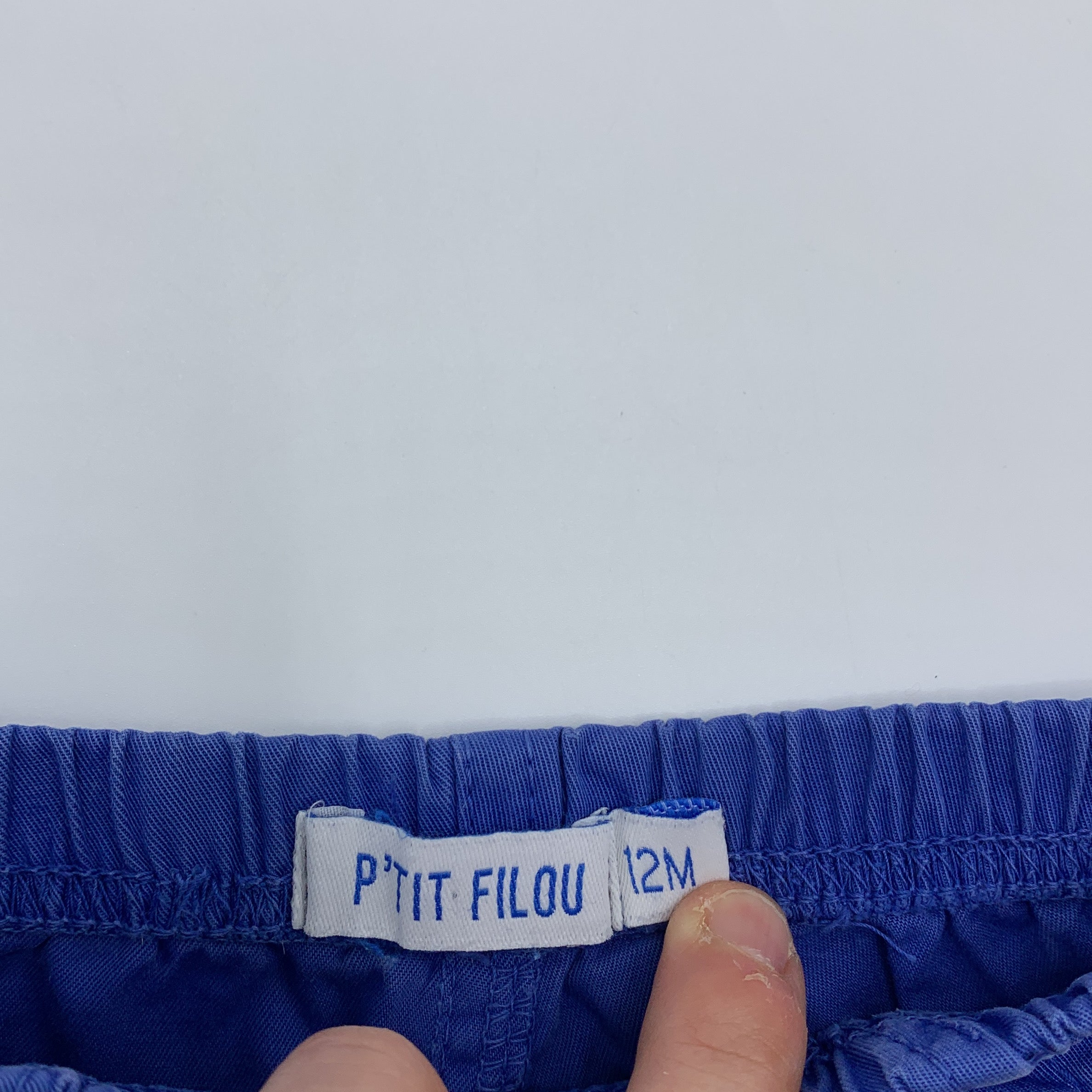 4-P'tit Filou 👖 Short bleu en coton pour enfant