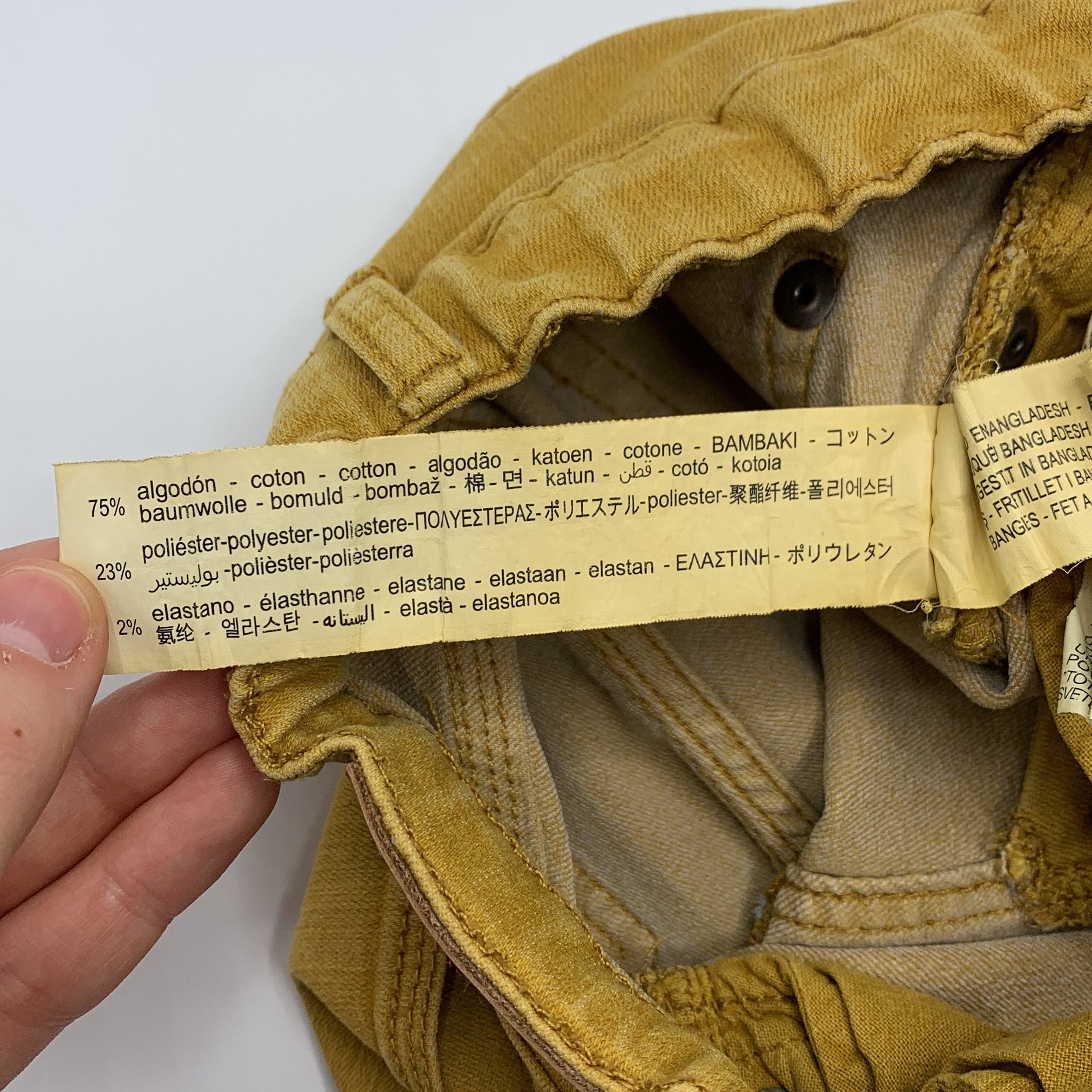 5-Zara Baby 👖 Pantalon enfant couleur moutarde