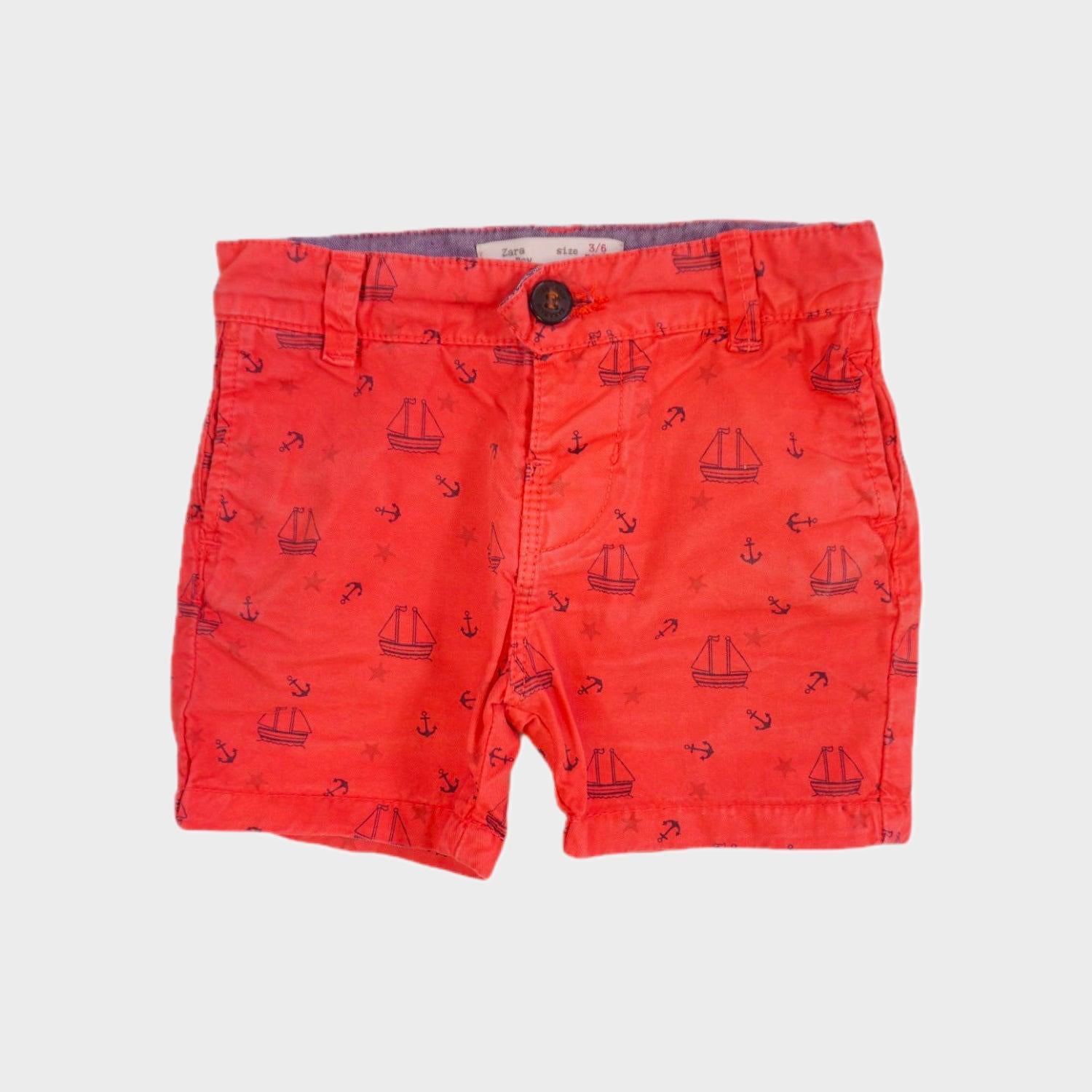 Short Rouge - 3/6 mois