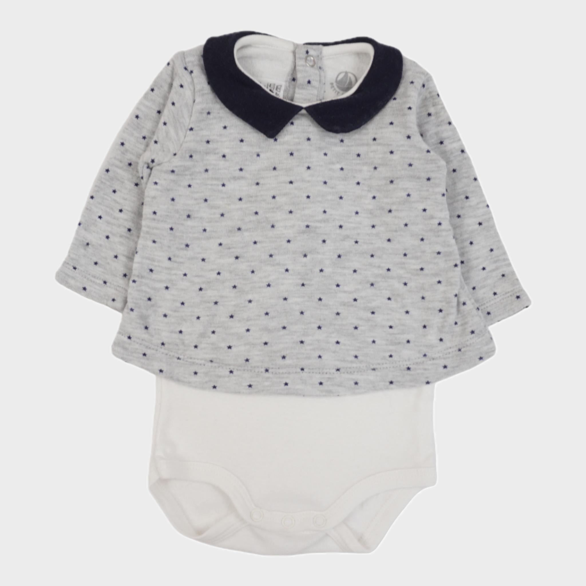 Body t-shirt Gris - 1 mois