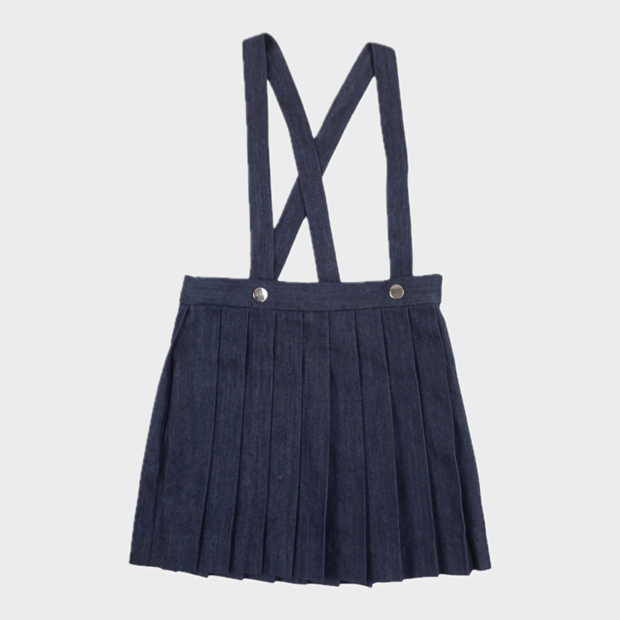 Jupe à bretelles Bleu - 4 ans