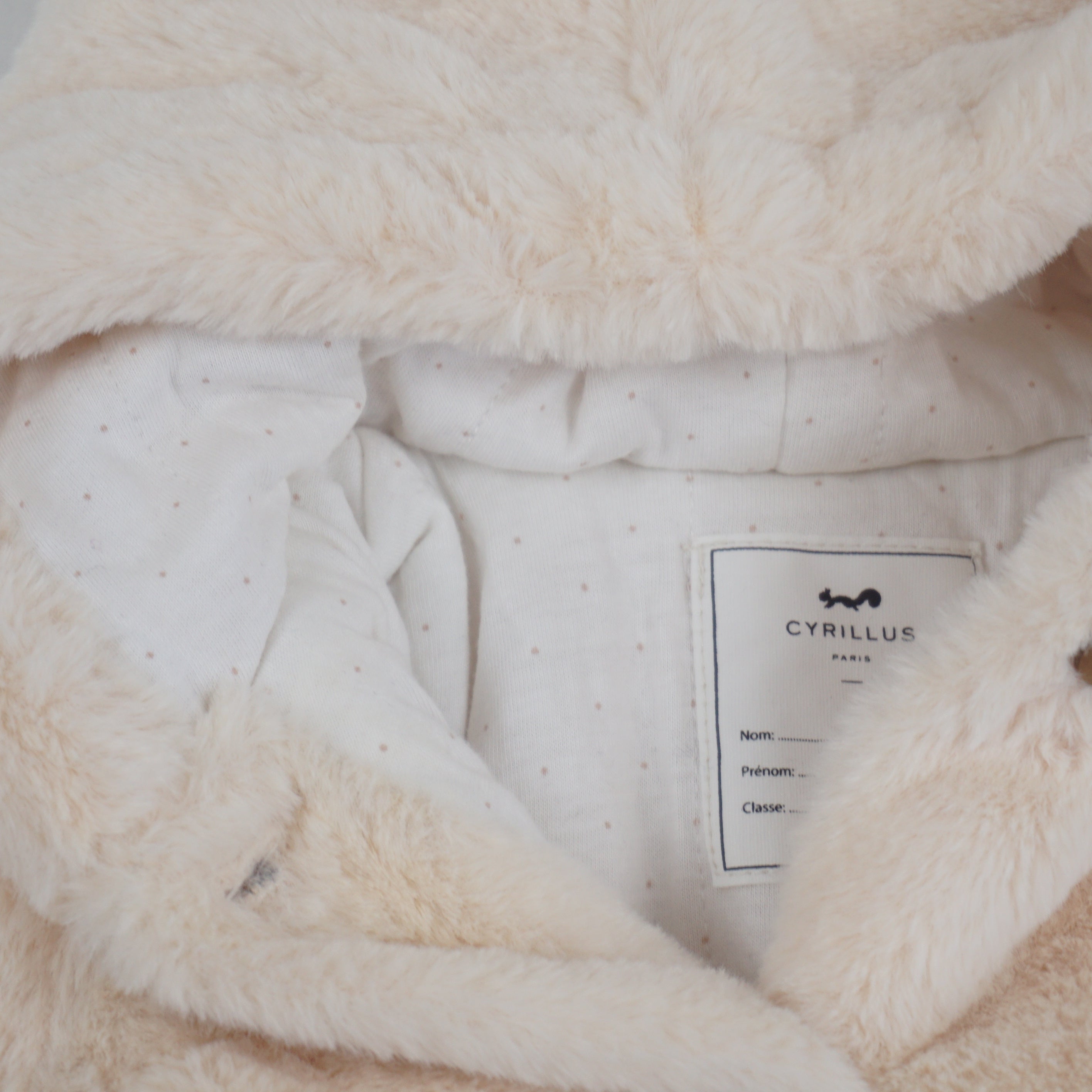 Manteau Crème - 6 mois