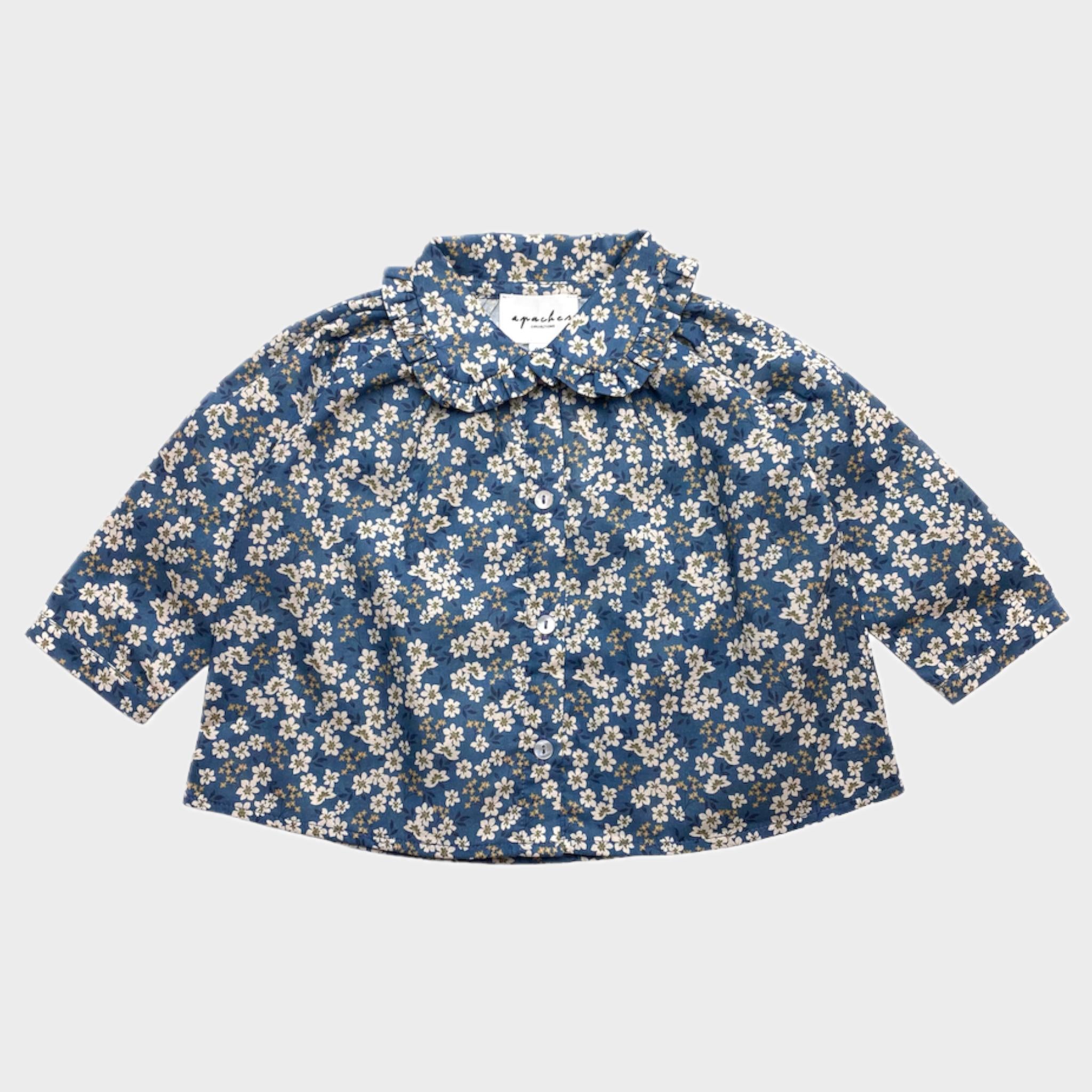 Chemise Bleu - 3 mois (neuf)